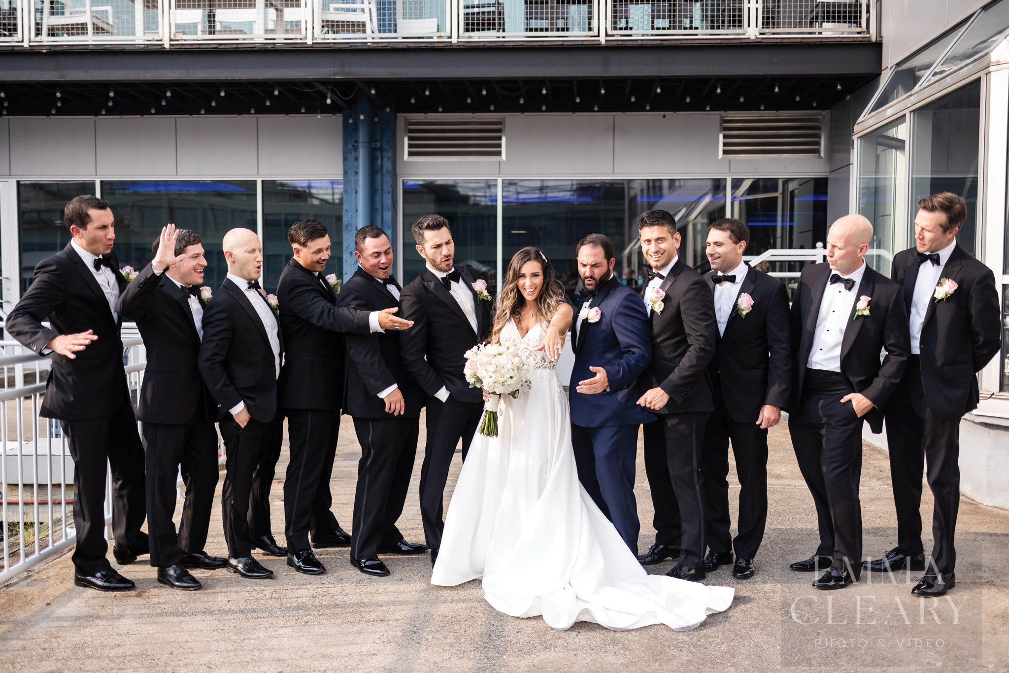 Bride and groomsmen