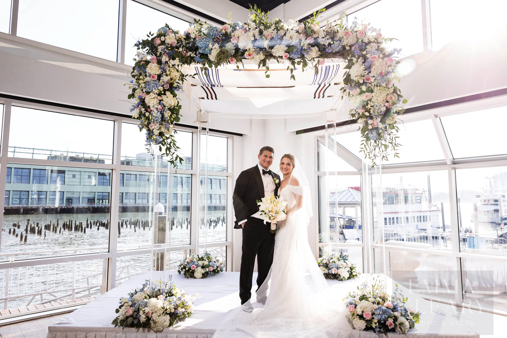 Portrait of the bride and groom