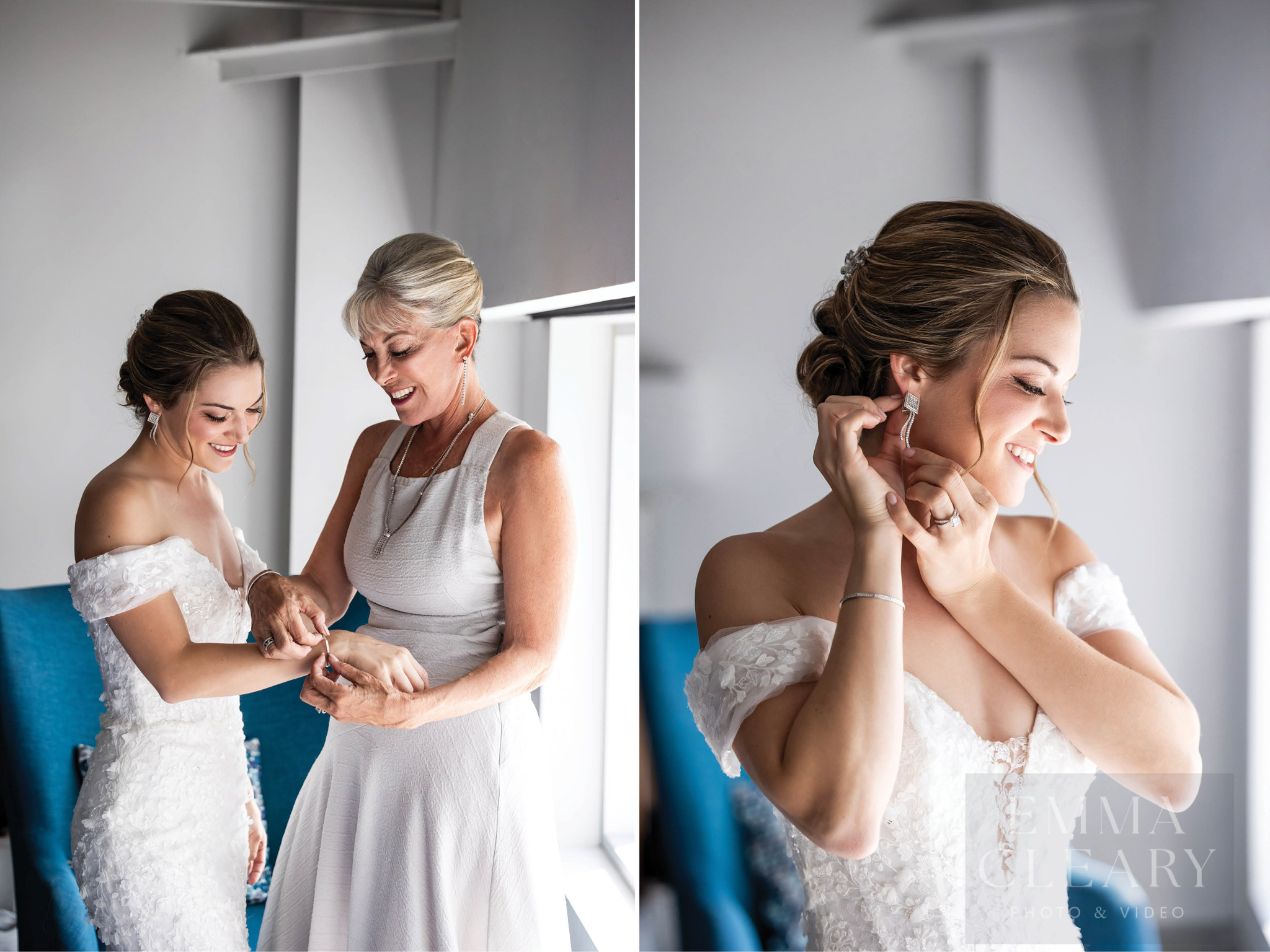 Bride and mom