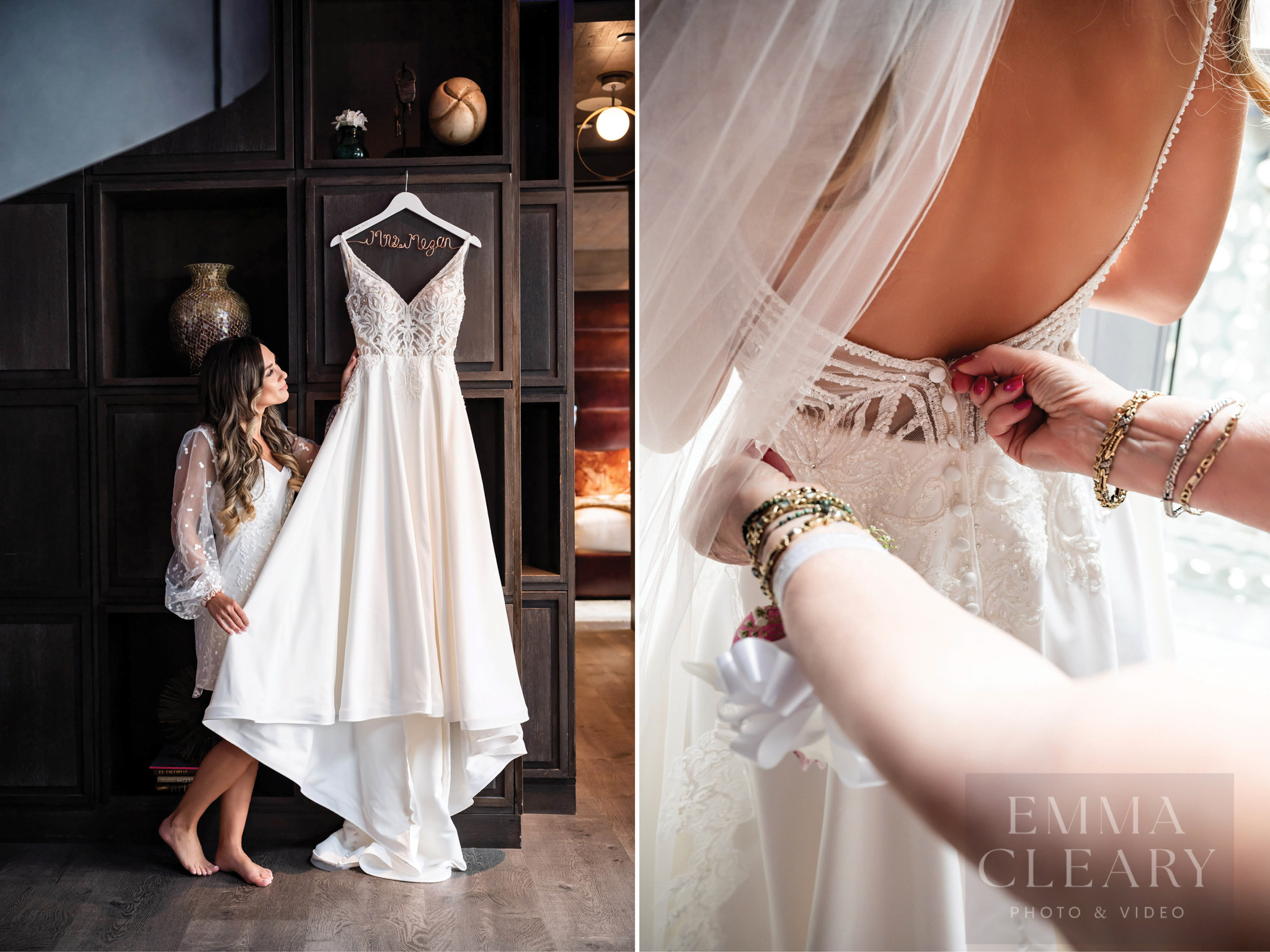 Bride and wedding dress