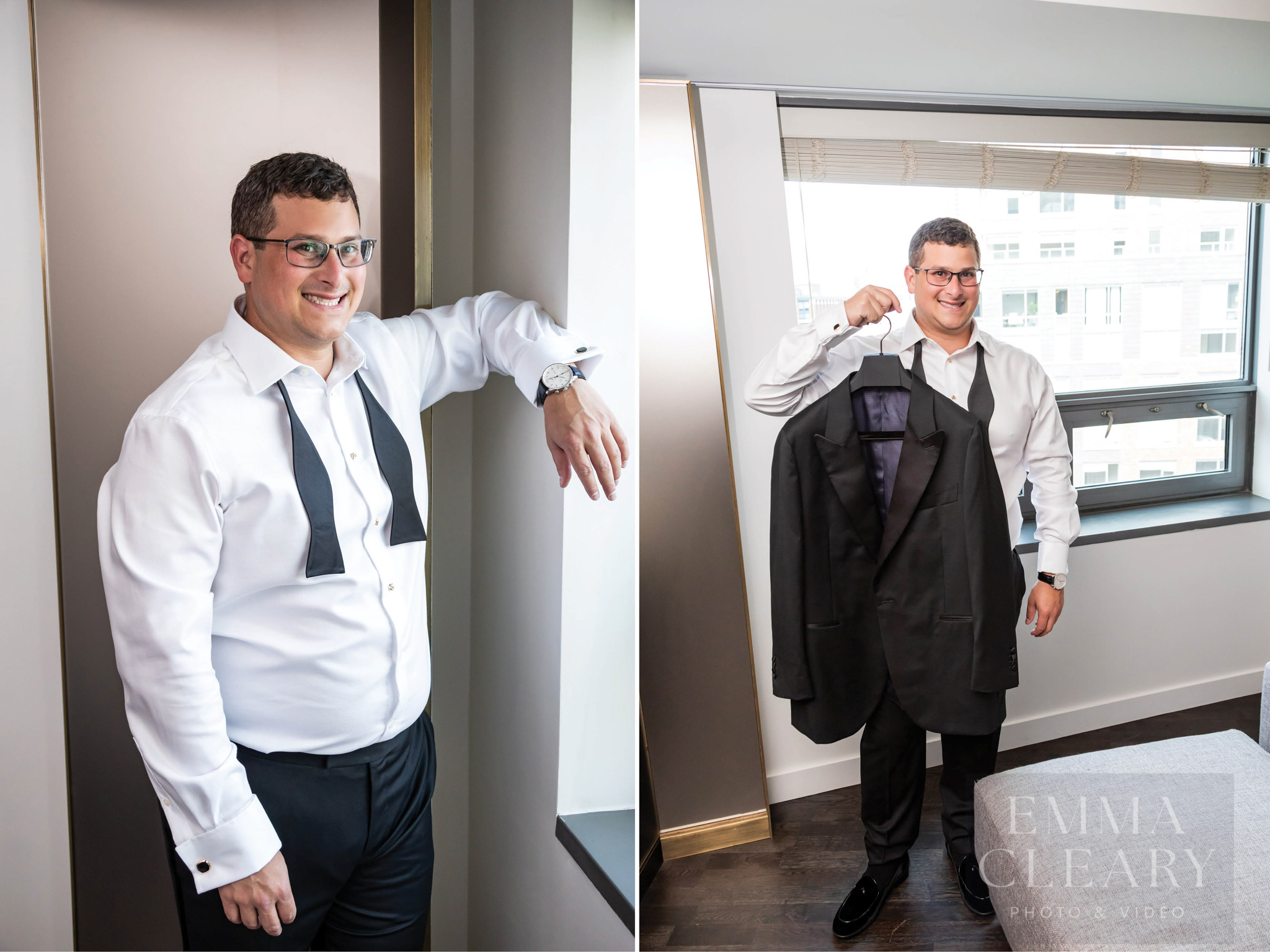 Groom's wedding morning portrait