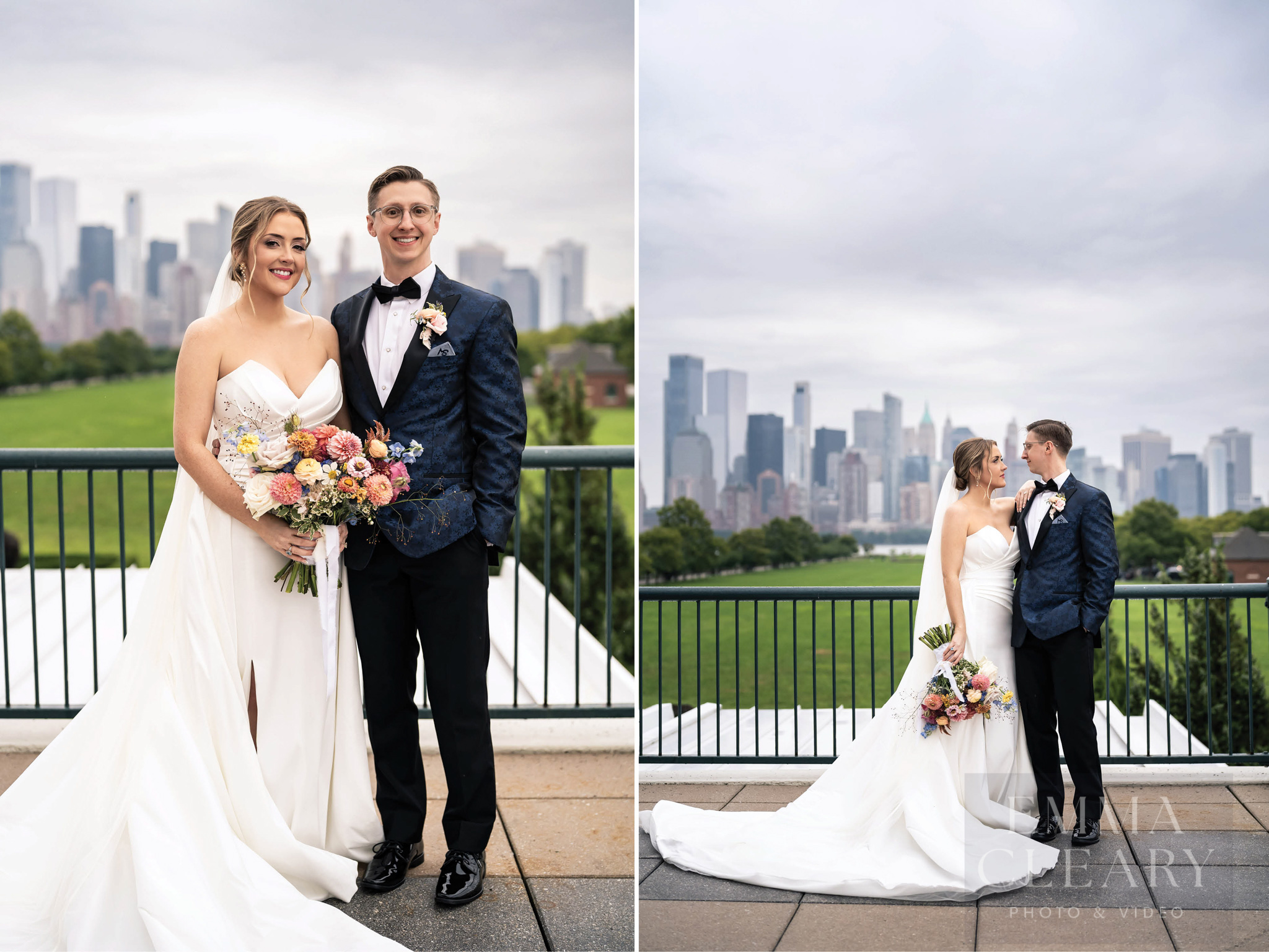 Portrait of the bride and groom