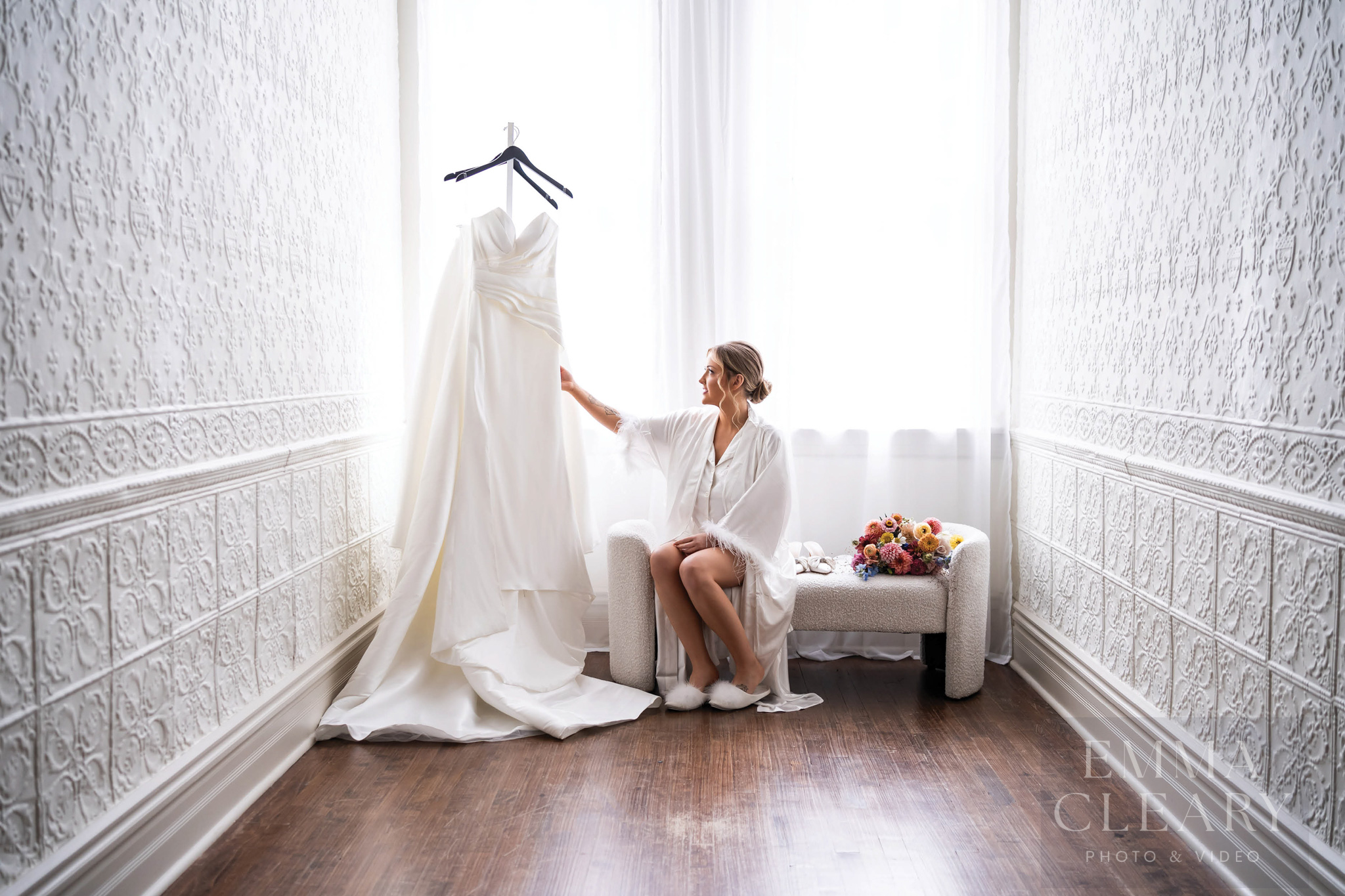 Bride and wedding dress