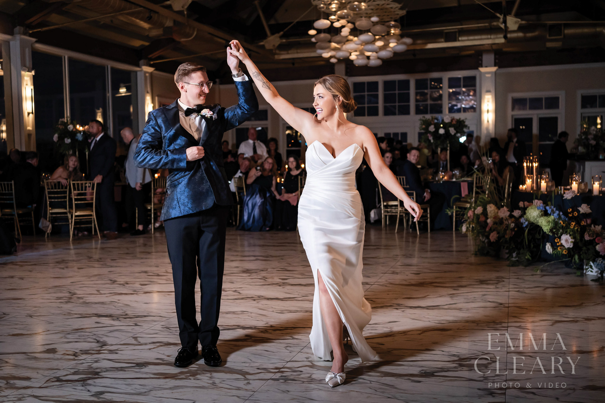 The couple's wedding dance