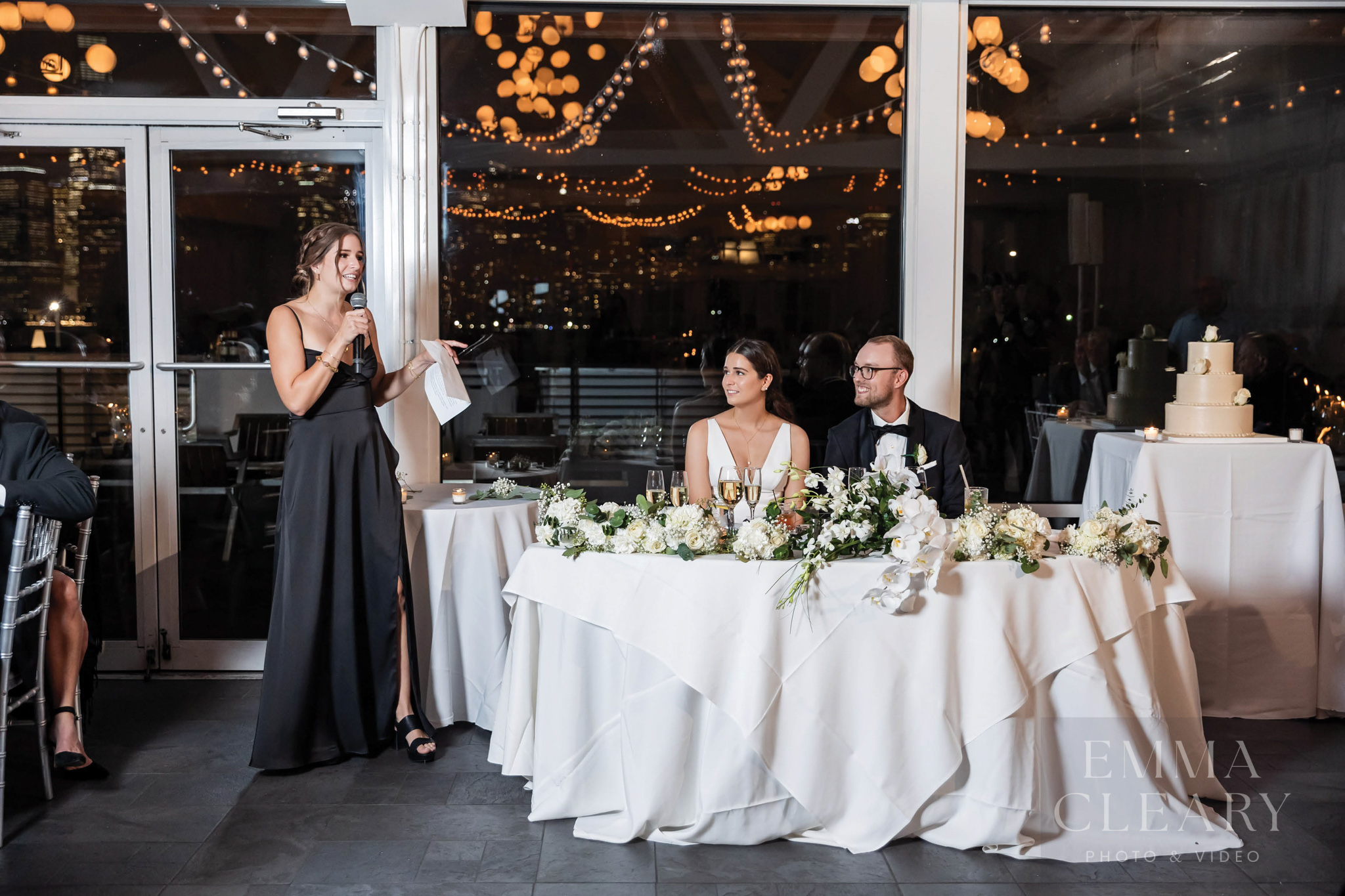 NYC skyline wedding photos