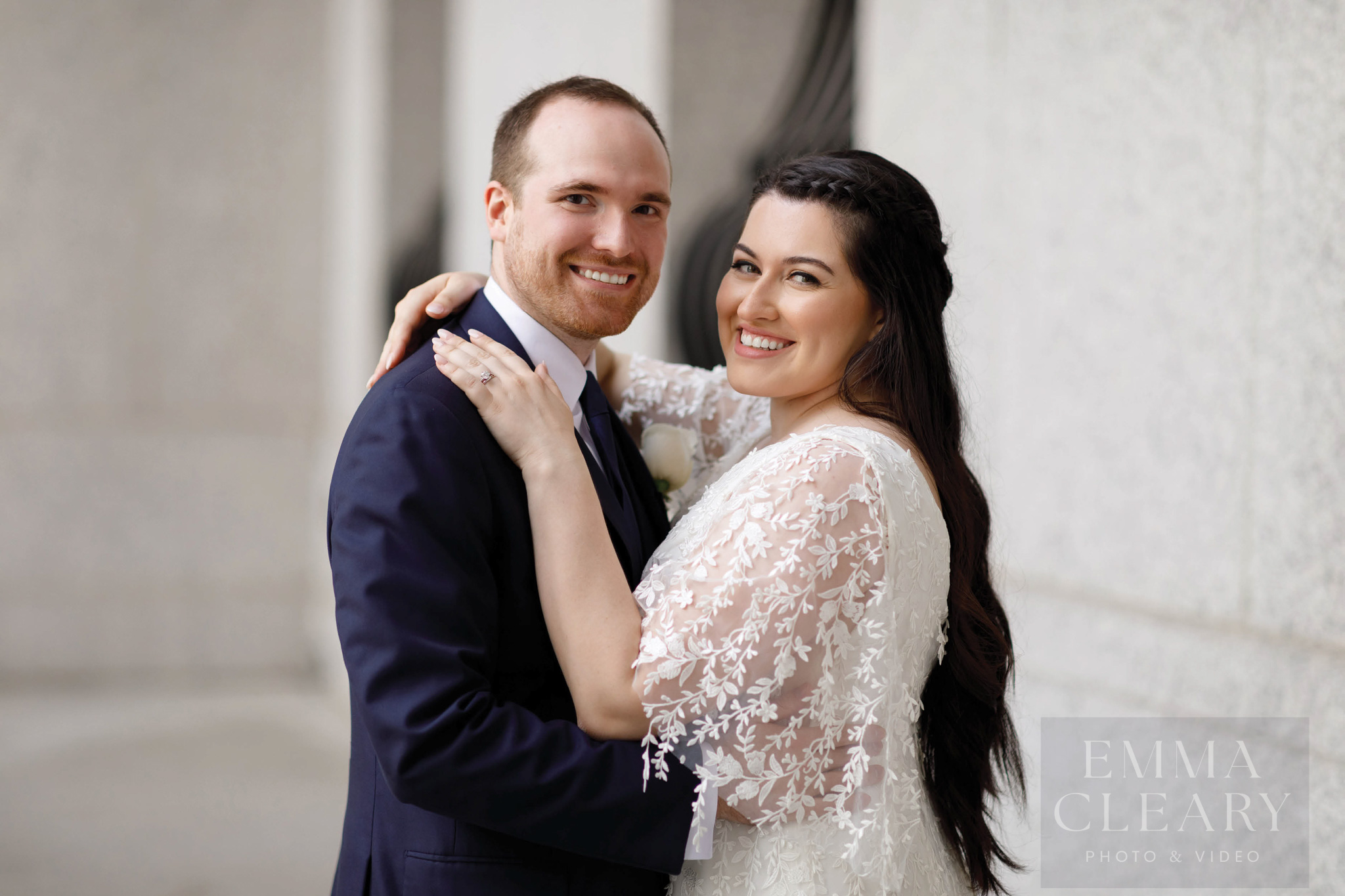 Portrait of the bride and groom