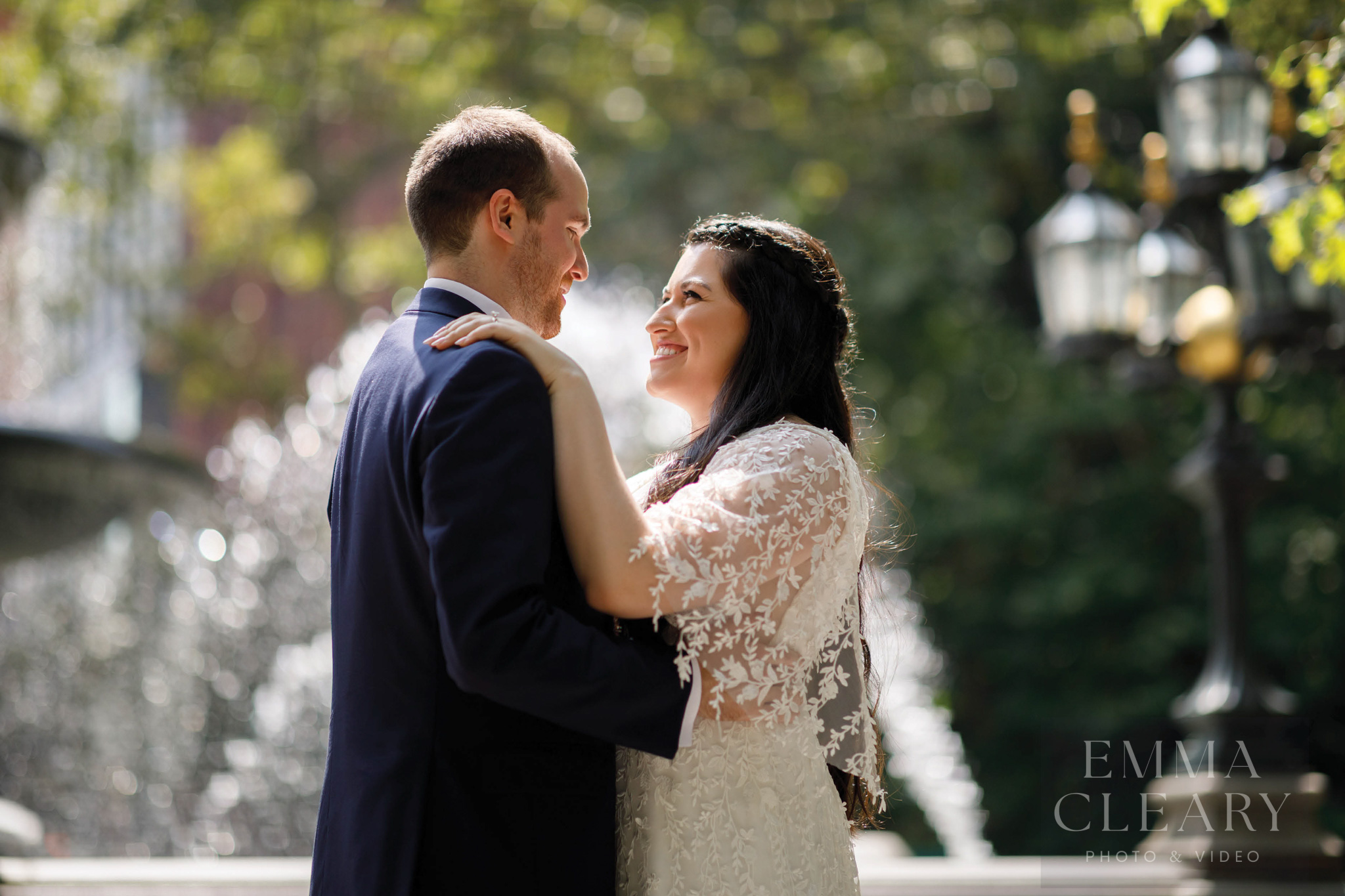 Wedding portrait of a couple