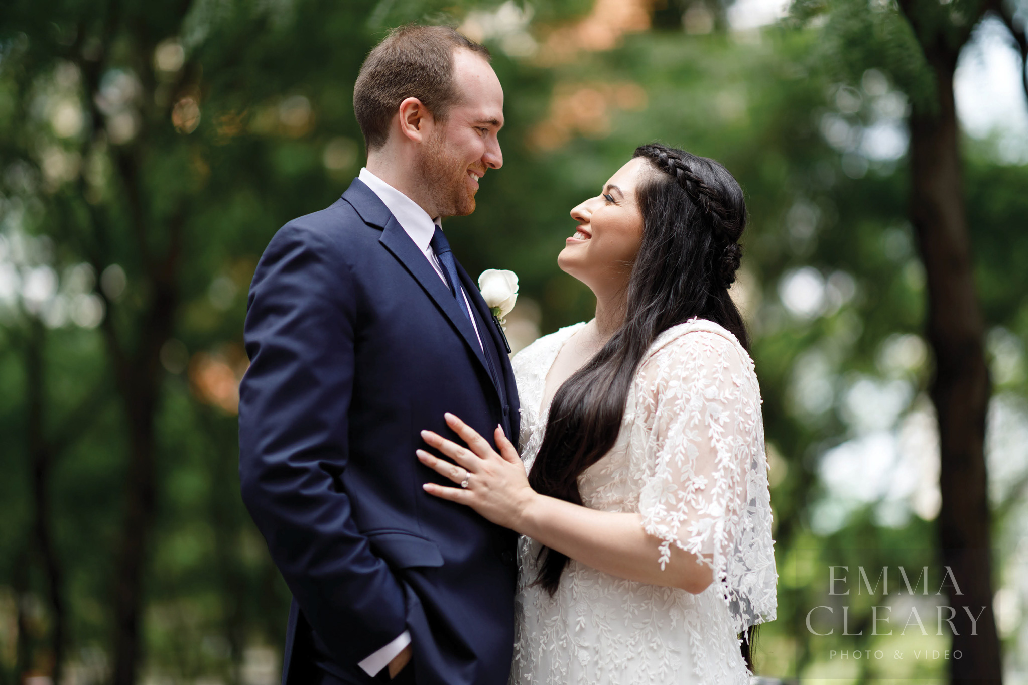 Wedding photo of the couple