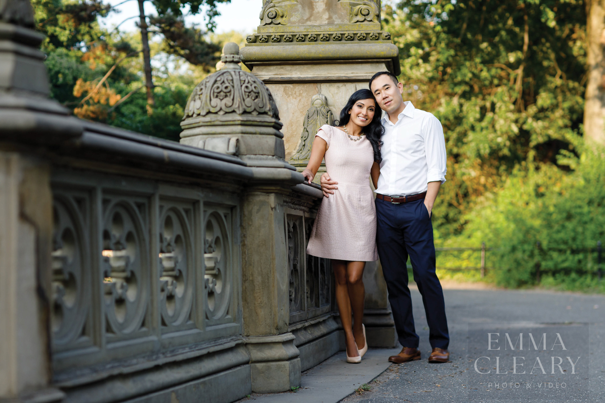 An engagement portrait of a couple