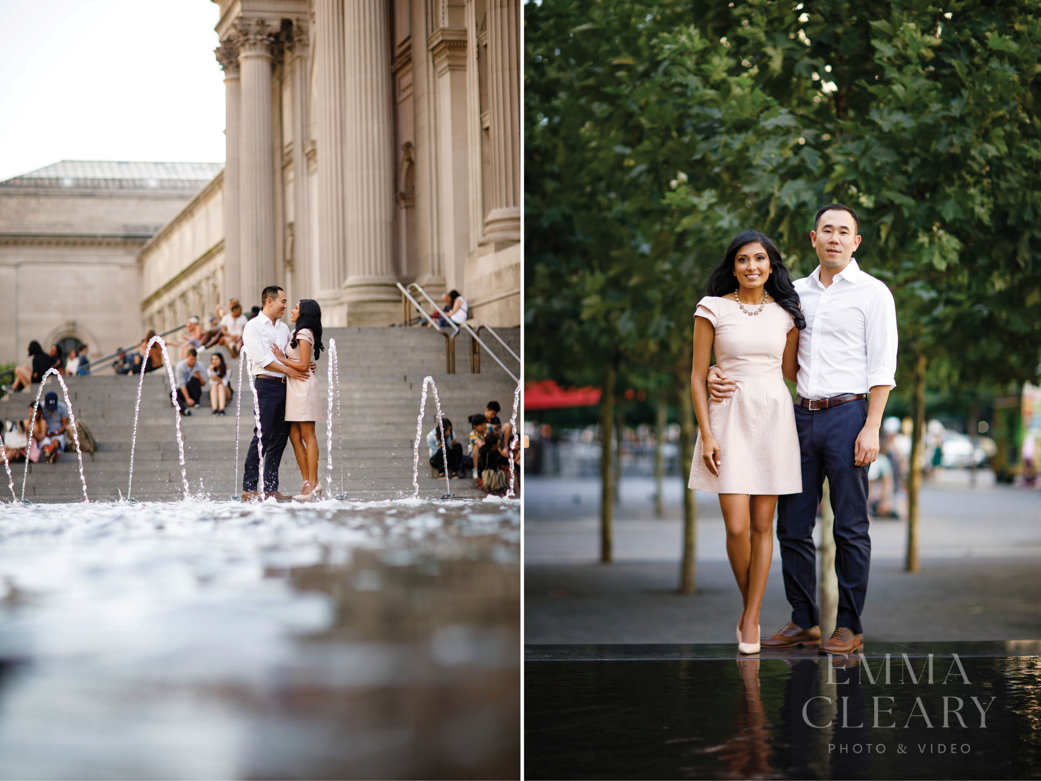 An engagement portrait of a couple