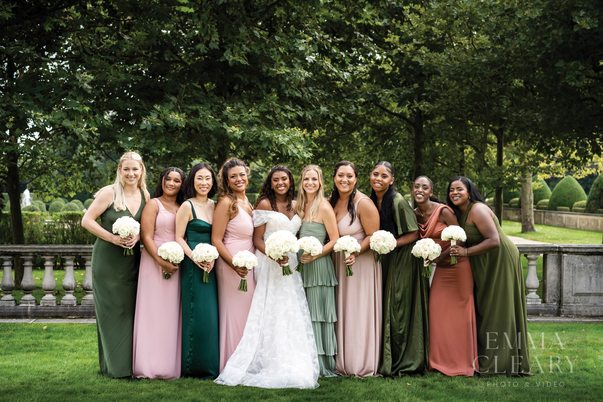 Bride and bridesmaids