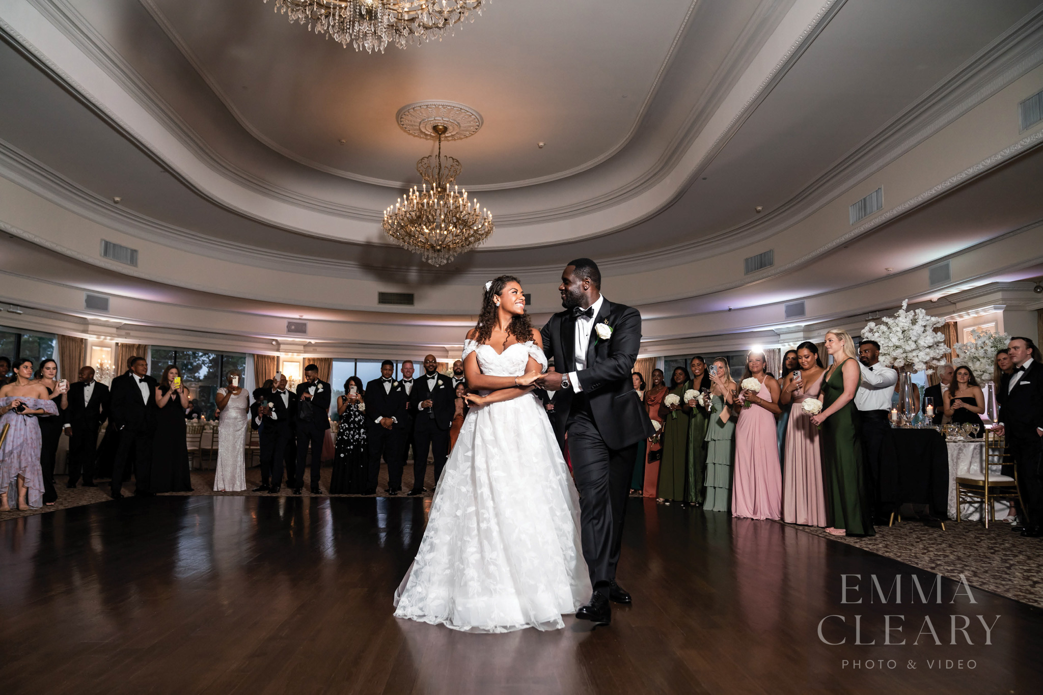 The couple's wedding dance