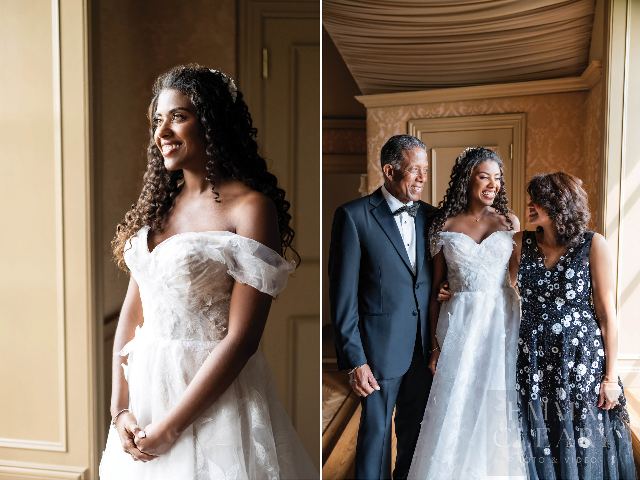 The bride and her parents