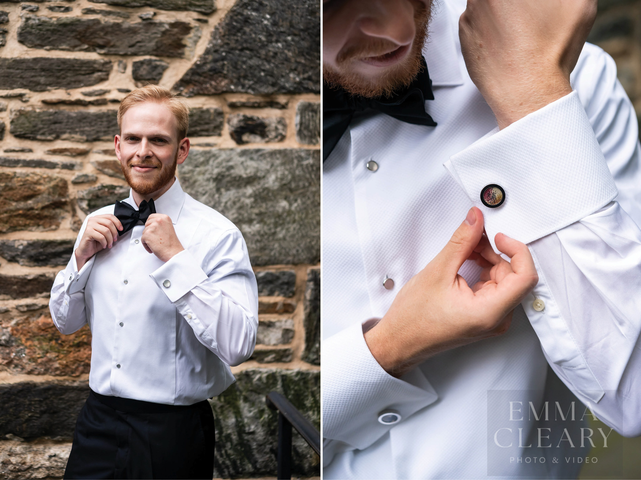 Groom's wedding morning portrait