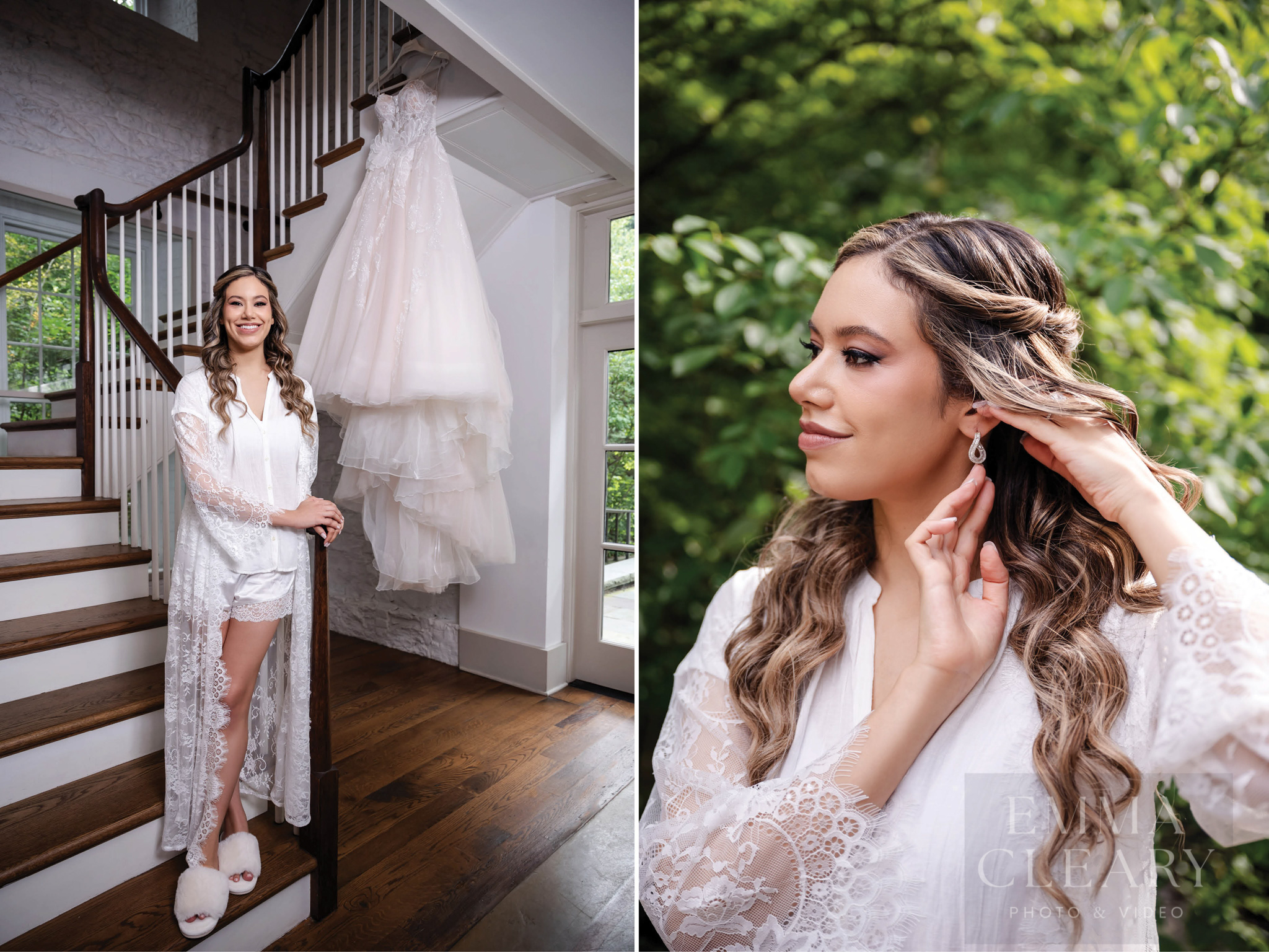 Bride and wedding dress