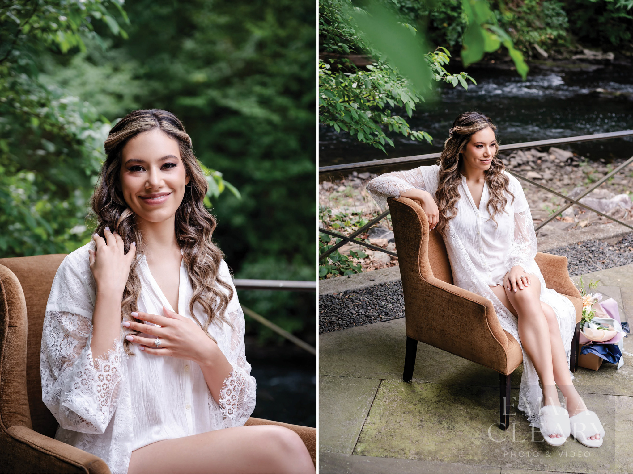 Morning portrait of the bride