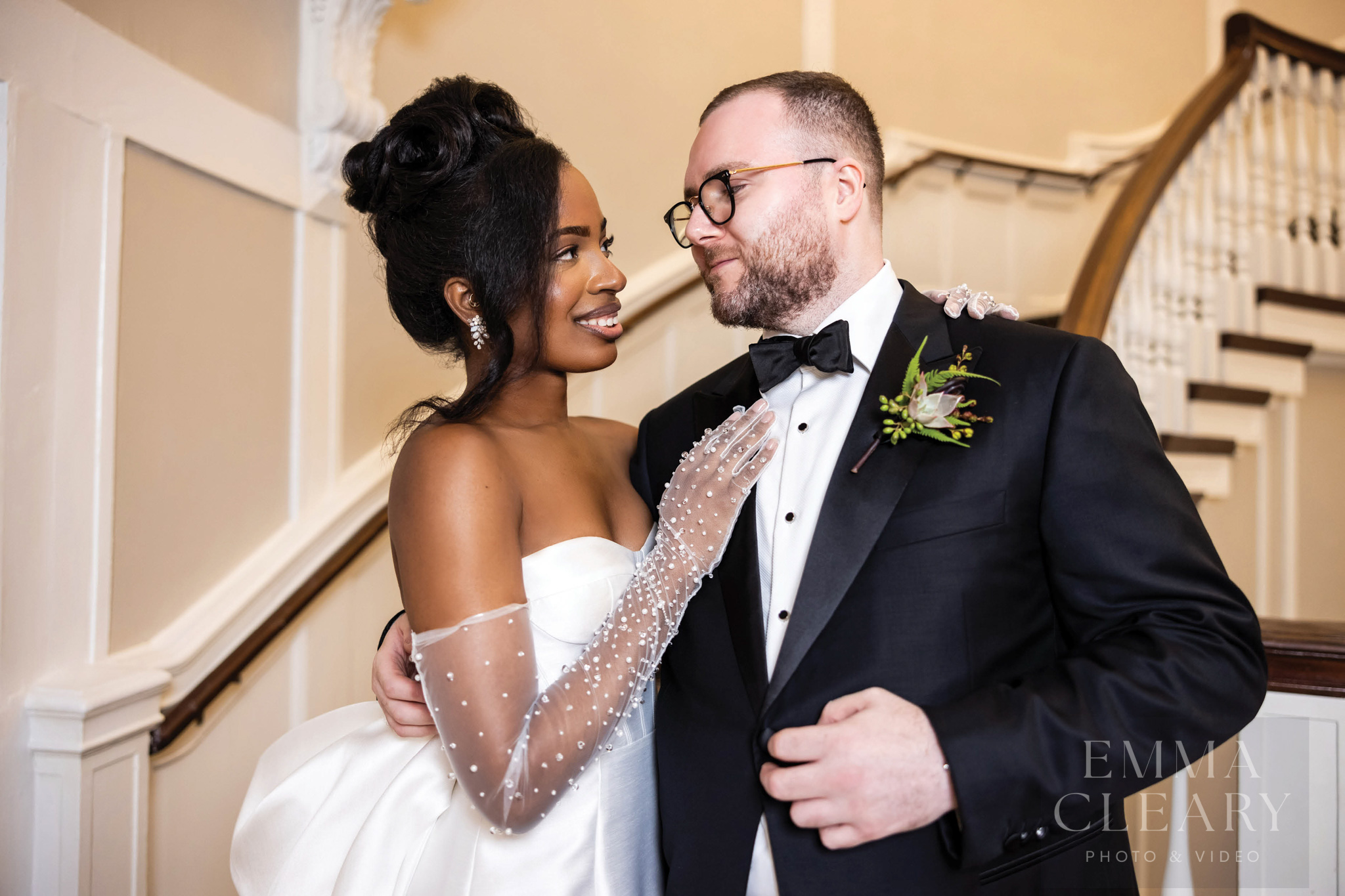 Wedding photo of the couple