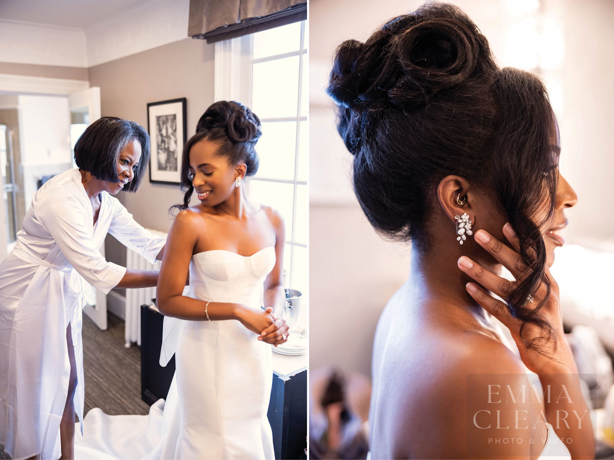 Mom helps the bride