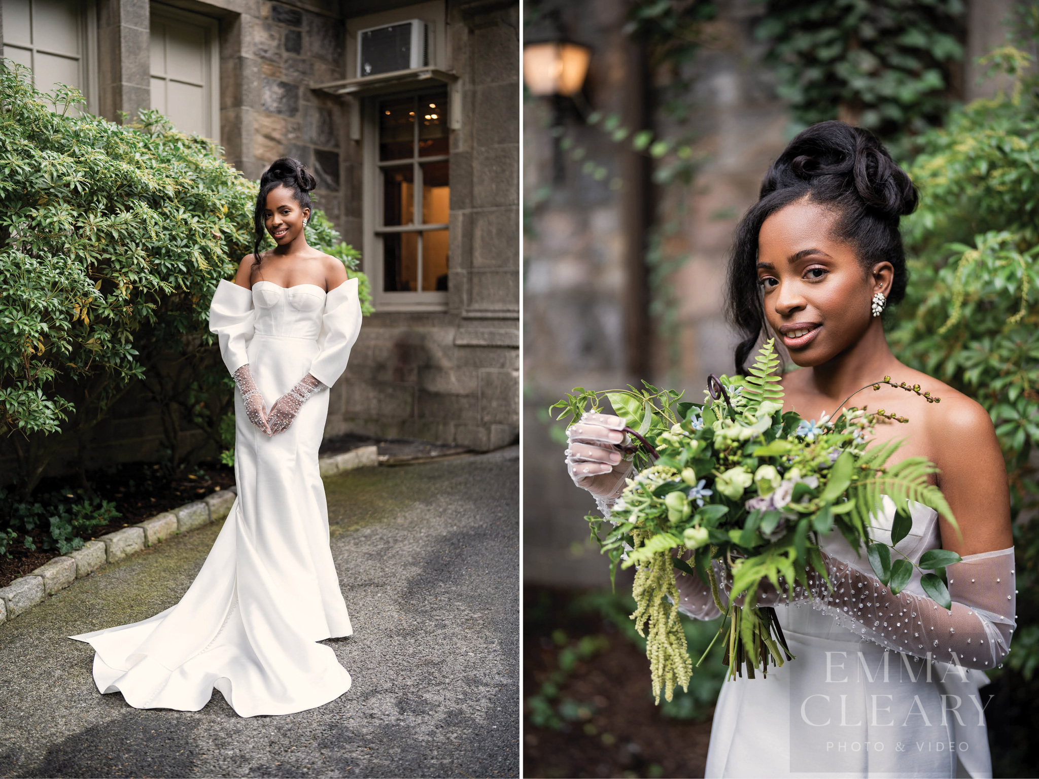 Portrait of the bride outdoors