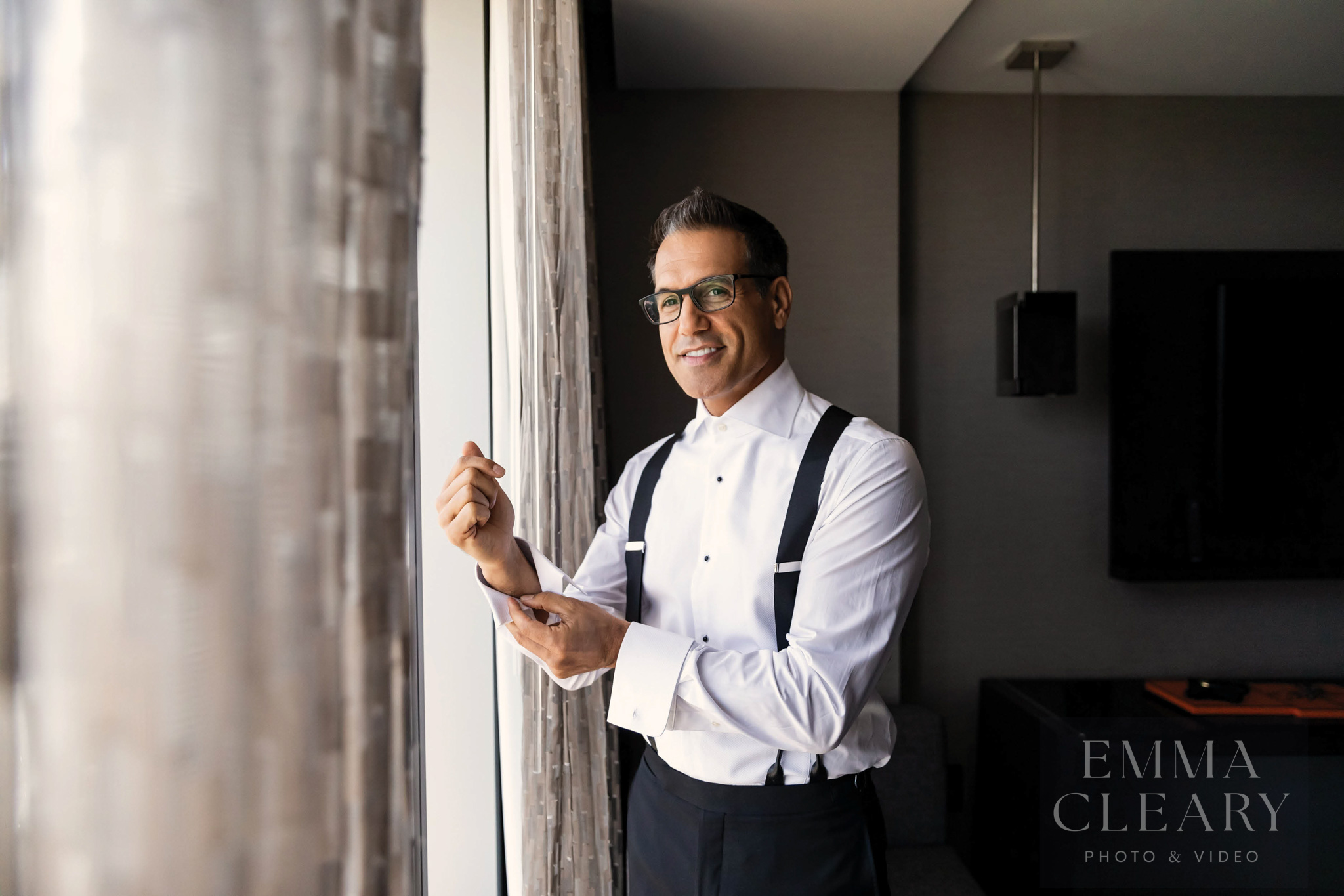 Groom's wedding morning portrait