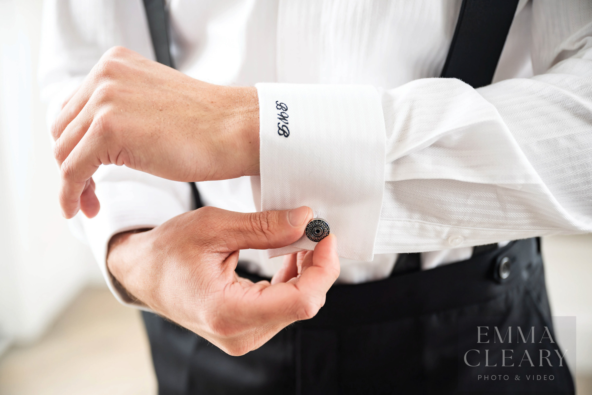 The groom's cufflinks