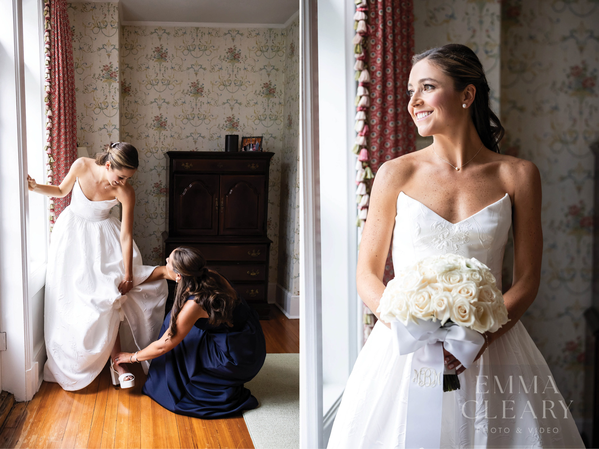 Morning portrait of the bride
