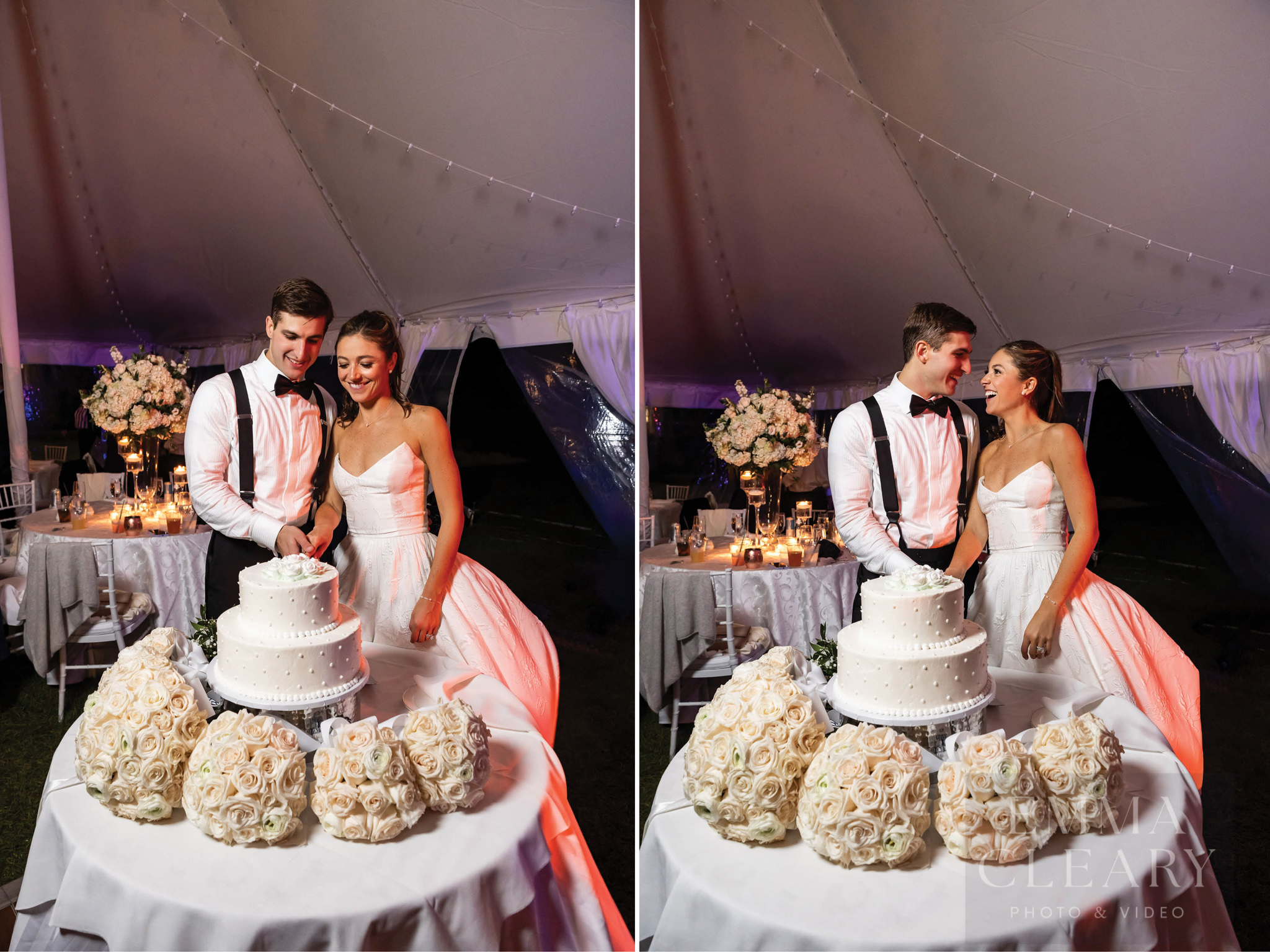 Rockaway Hunting Club Cutting a wedding cake