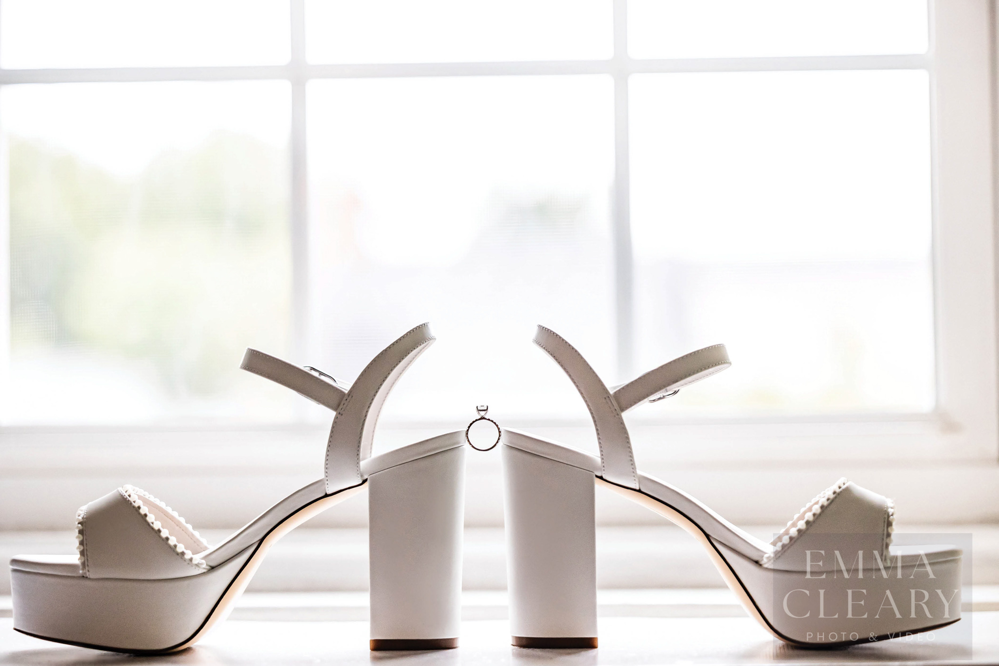Wedding shoes and a ring