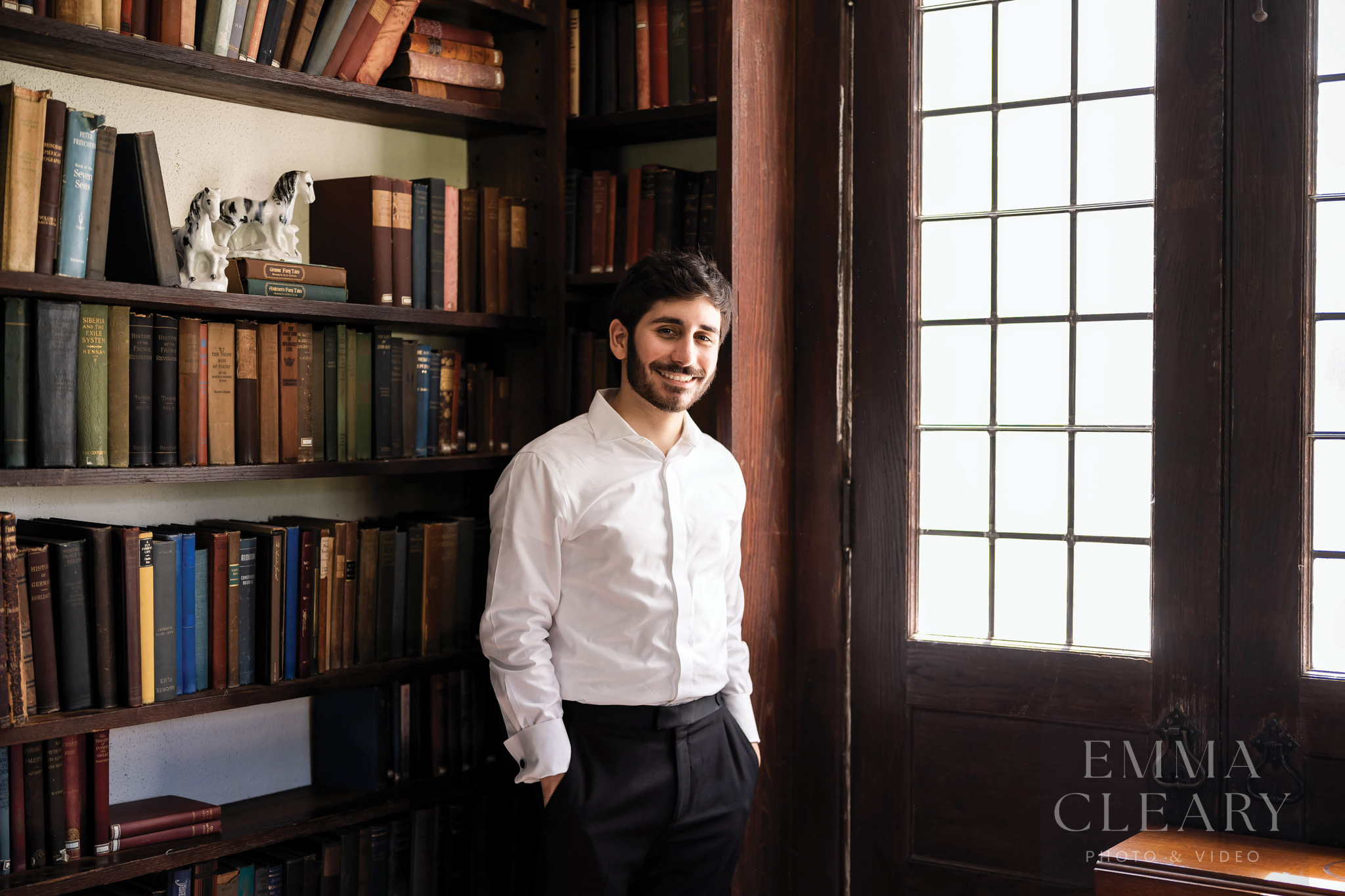 Groom's wedding morning portrait