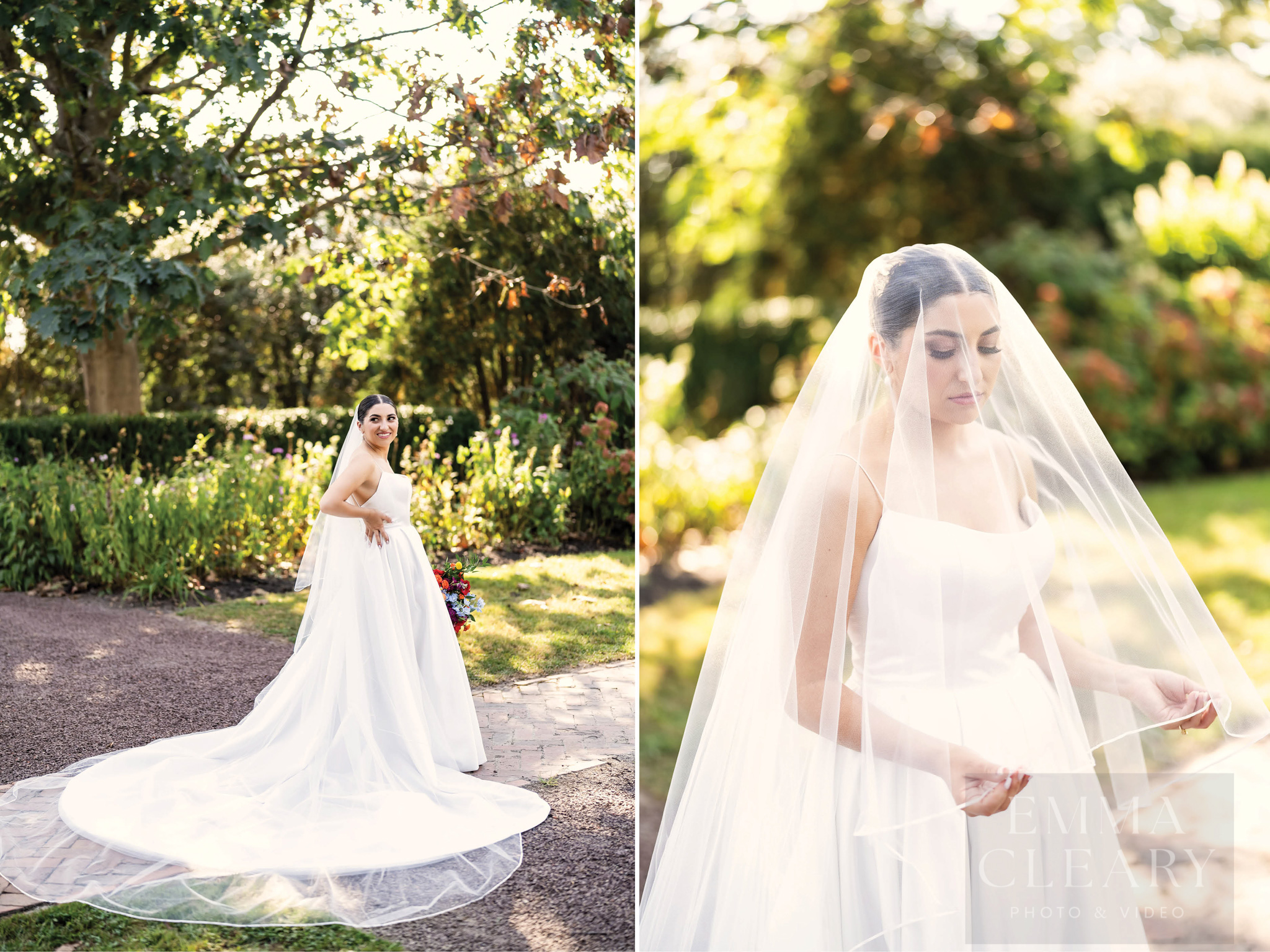 Portrait of the bride outdoors