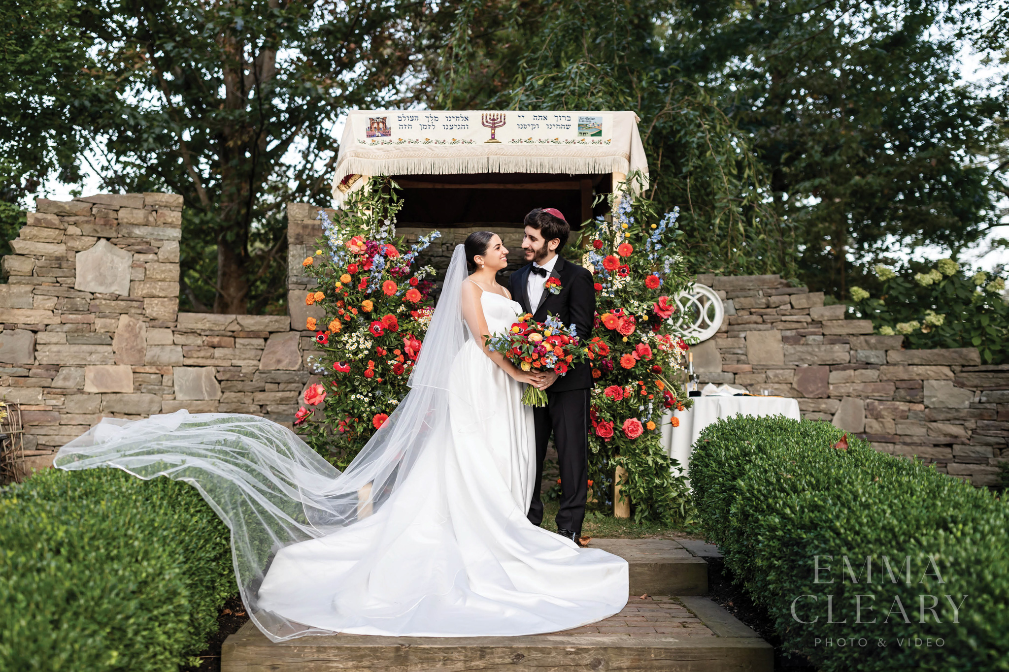 Portrait of the bride and groom