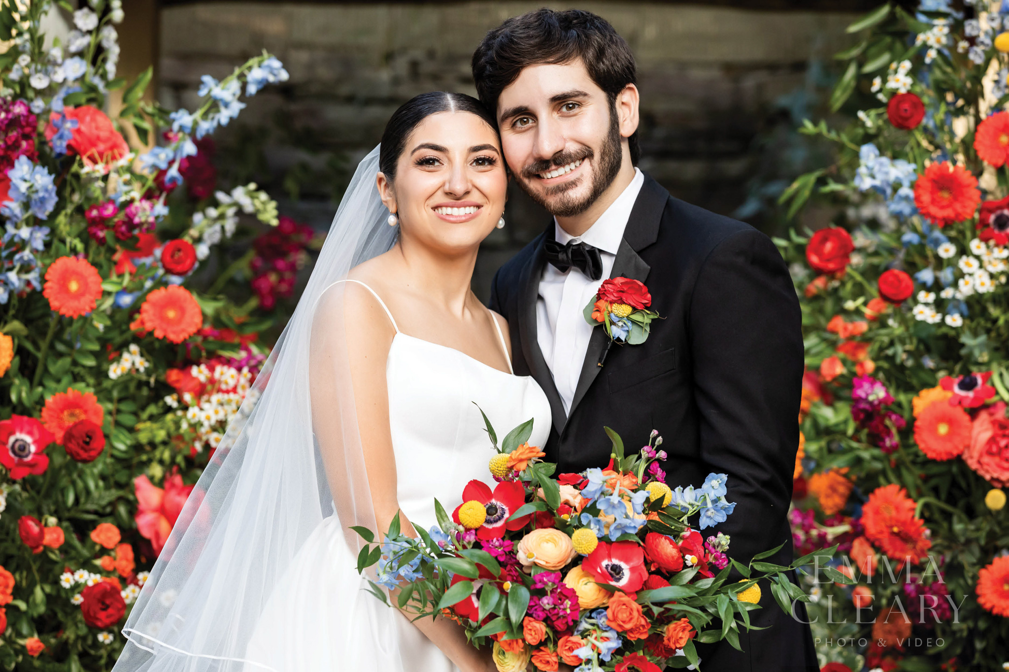 Wedding photo of the couple
