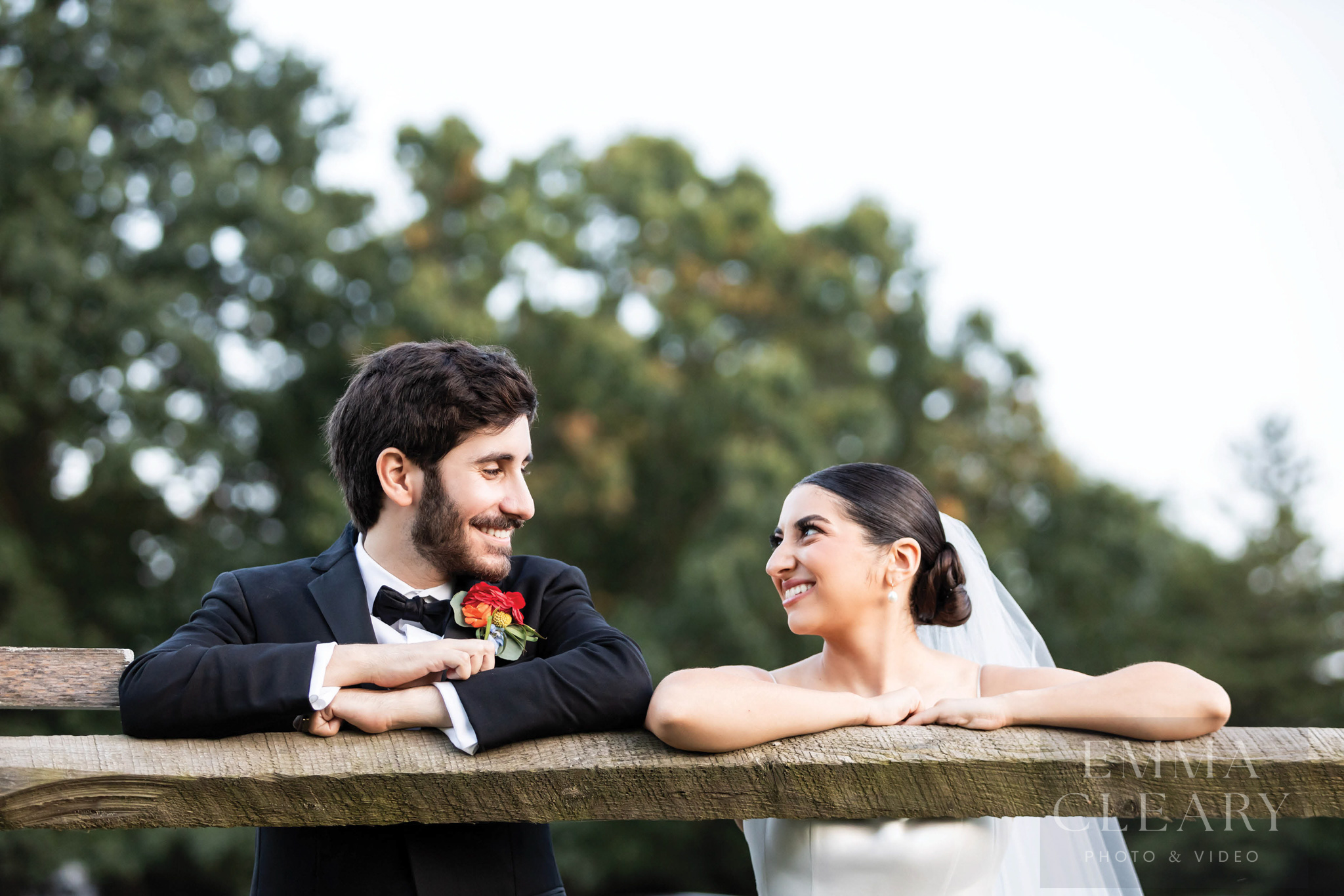 Couple's wedding photo