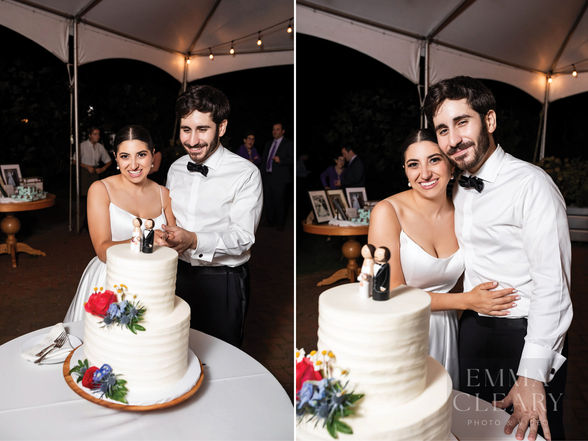 The Inn at Fernbrook Farms Cutting a wedding cake