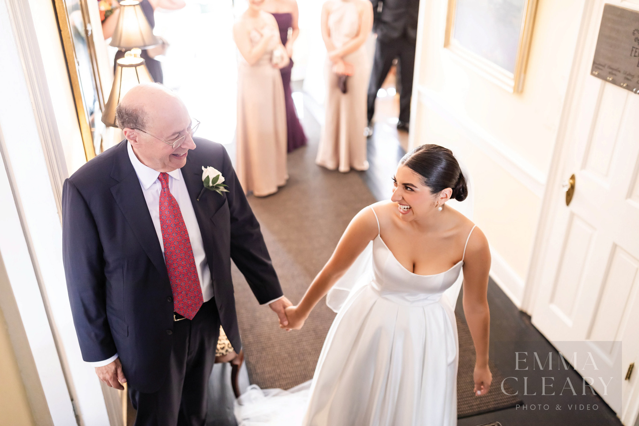 Bride and father