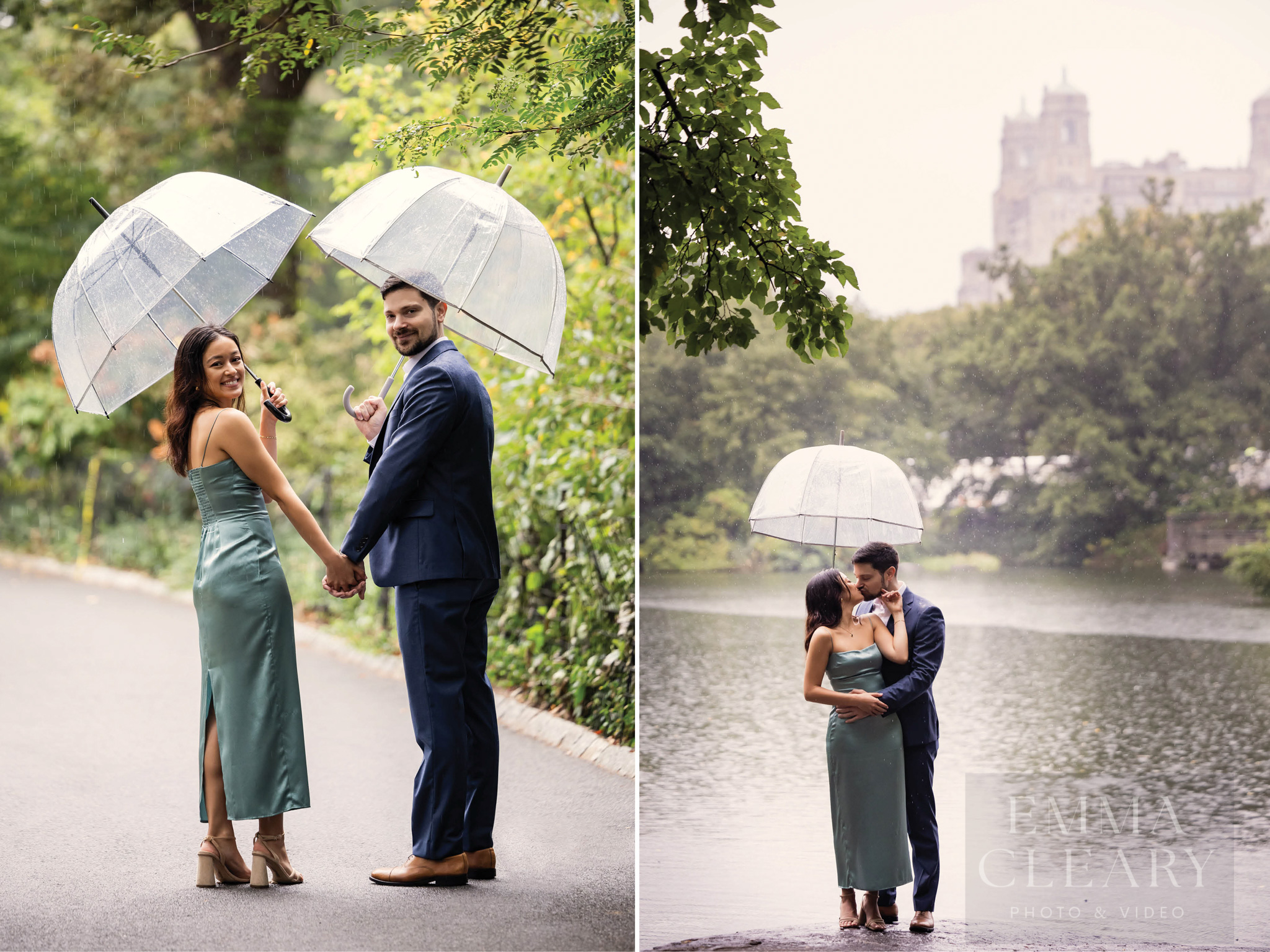 An engagement portrait of a couple