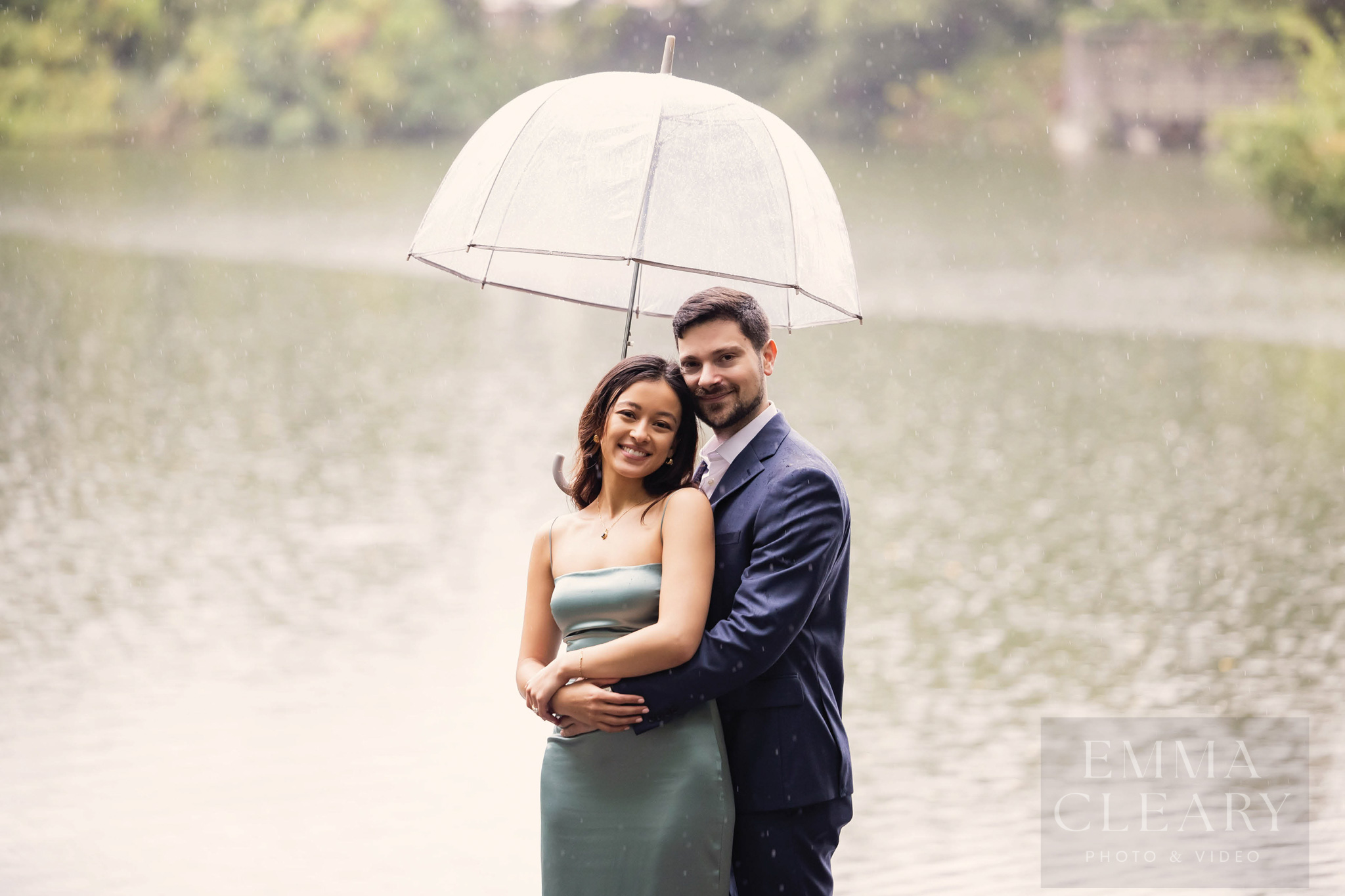 An engagement portrait of a couple