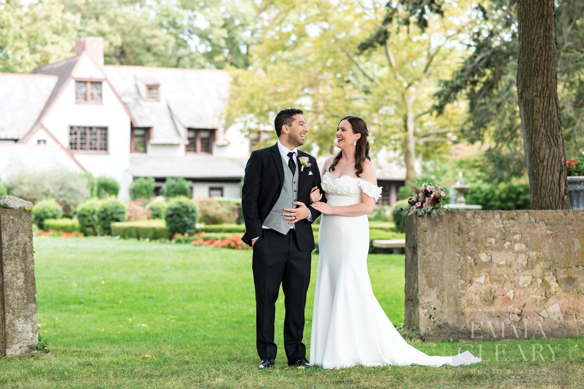 Portrait of the bride and groom