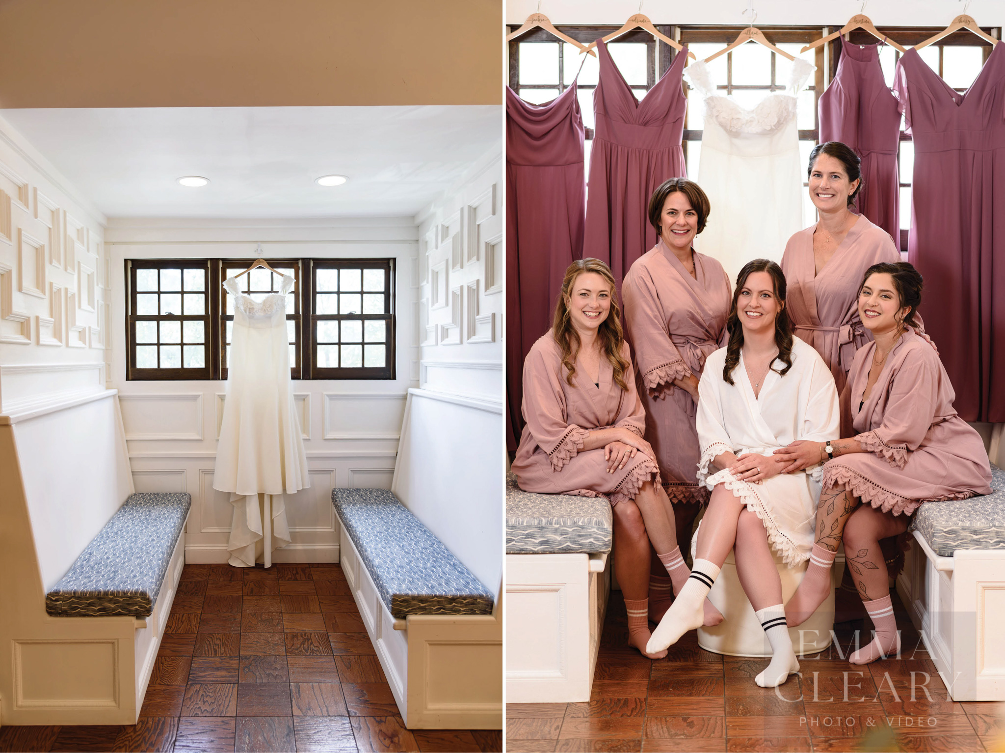 Bride and bridesmaids
