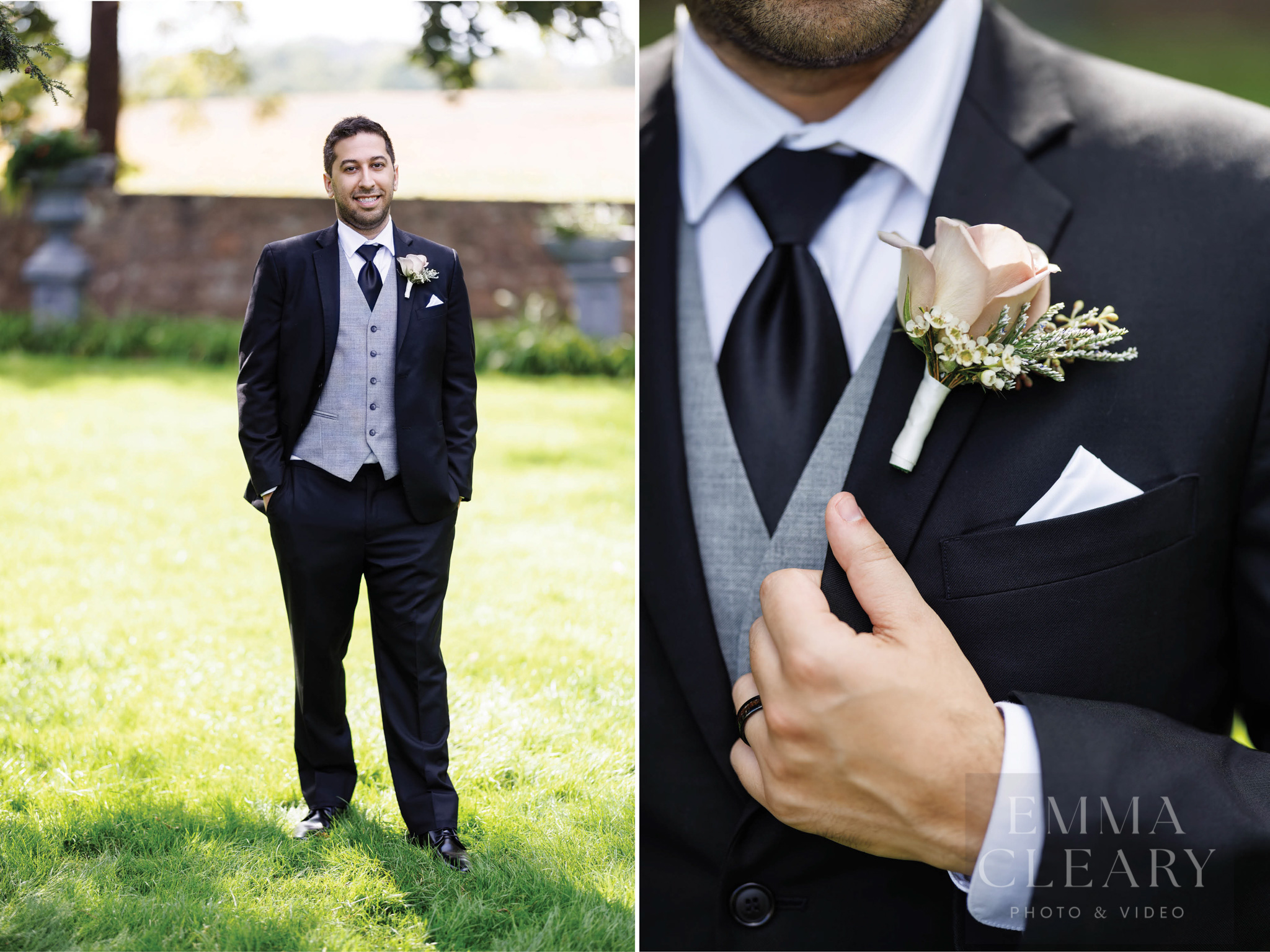 Outdoor groom's portrait