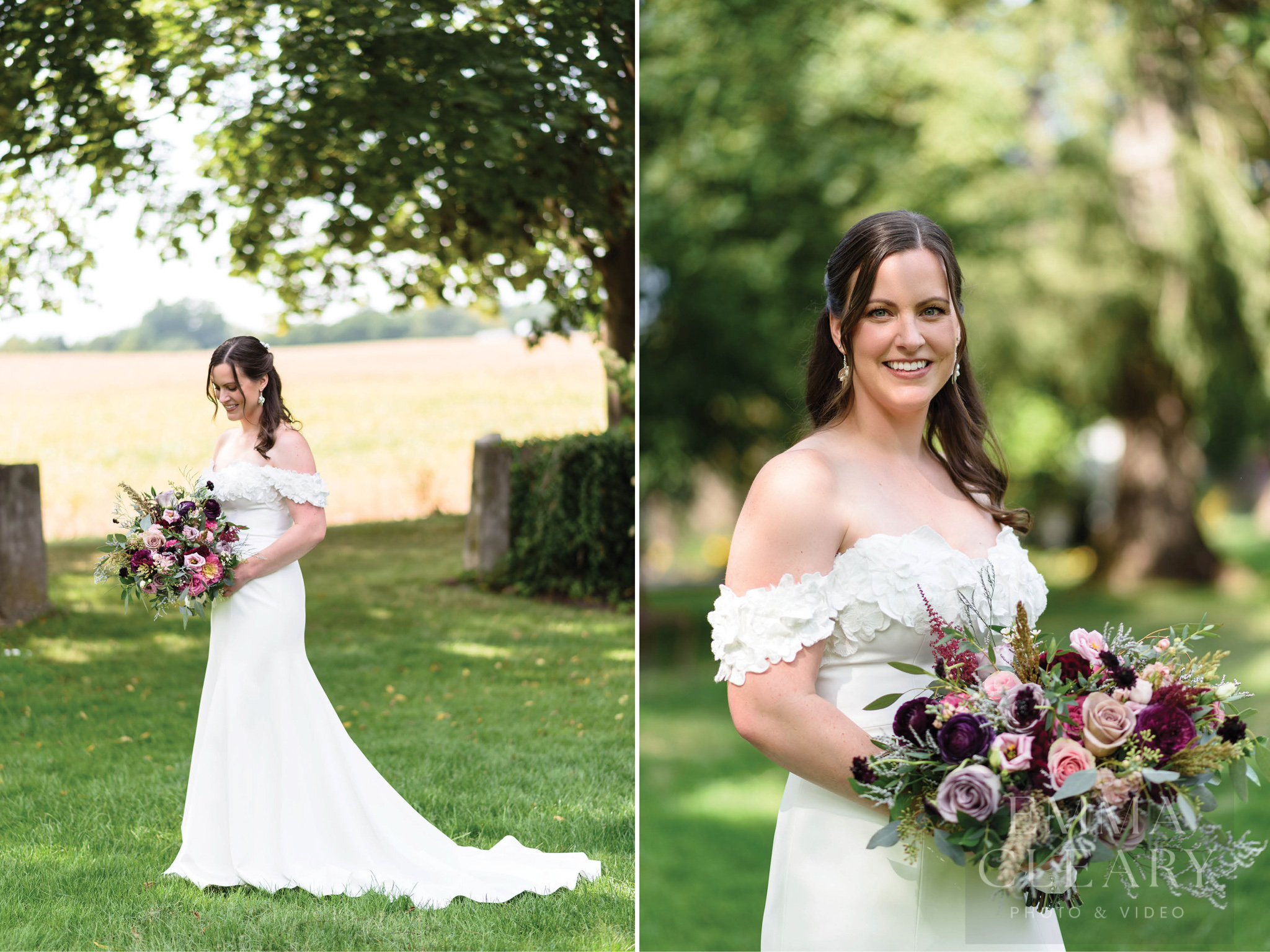 Portrait of the bride outdoors