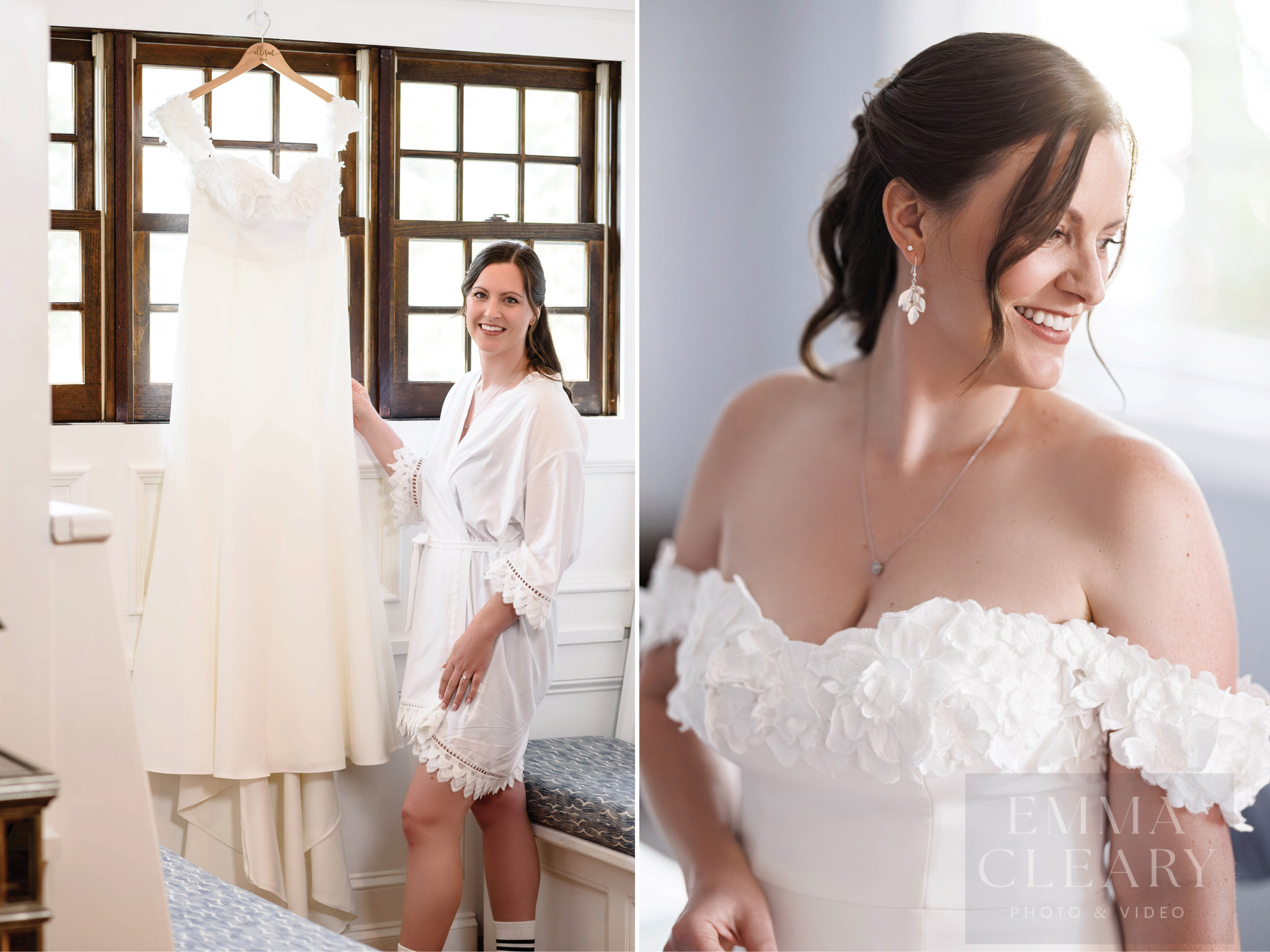 Bride and wedding dress