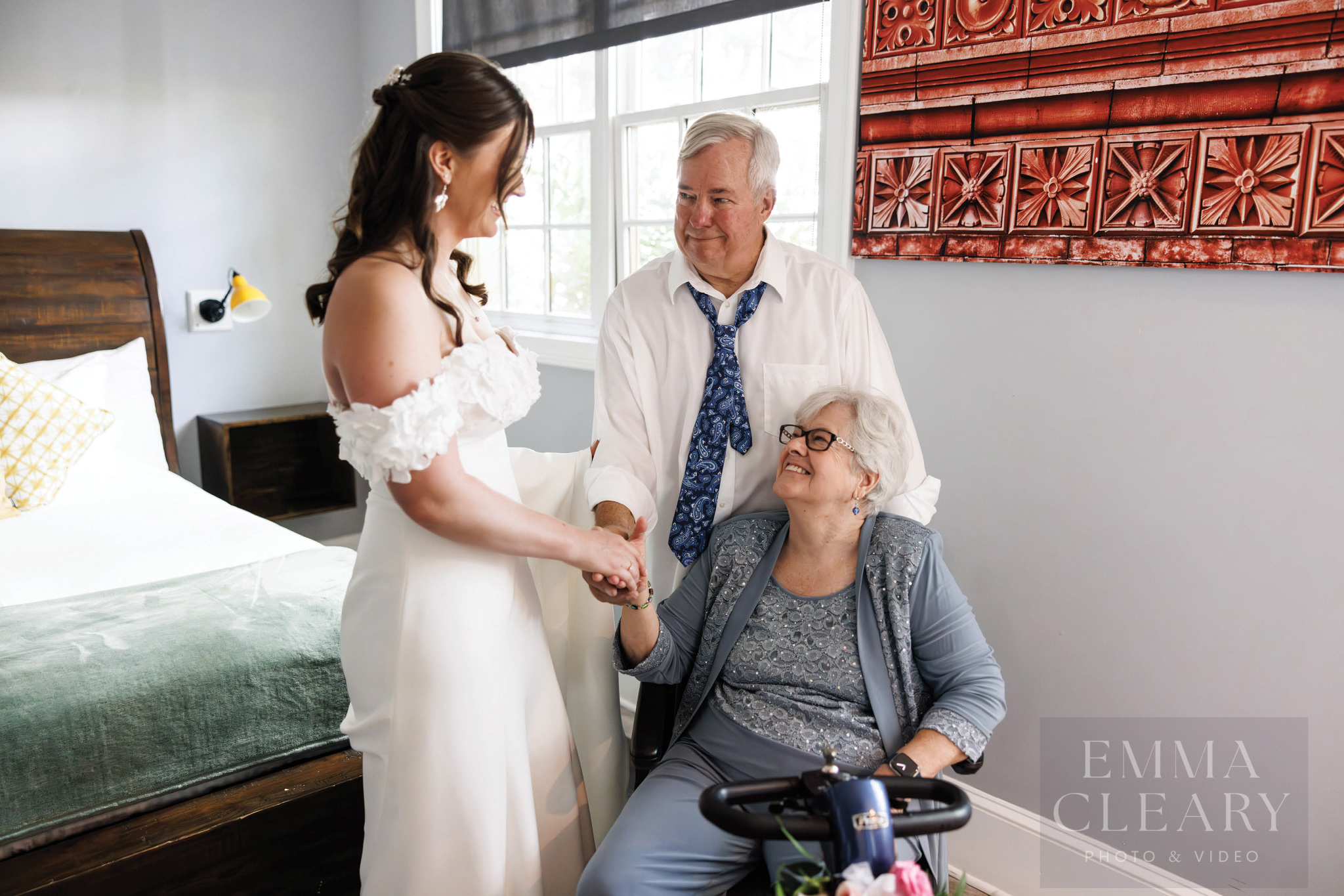 The bride and parents