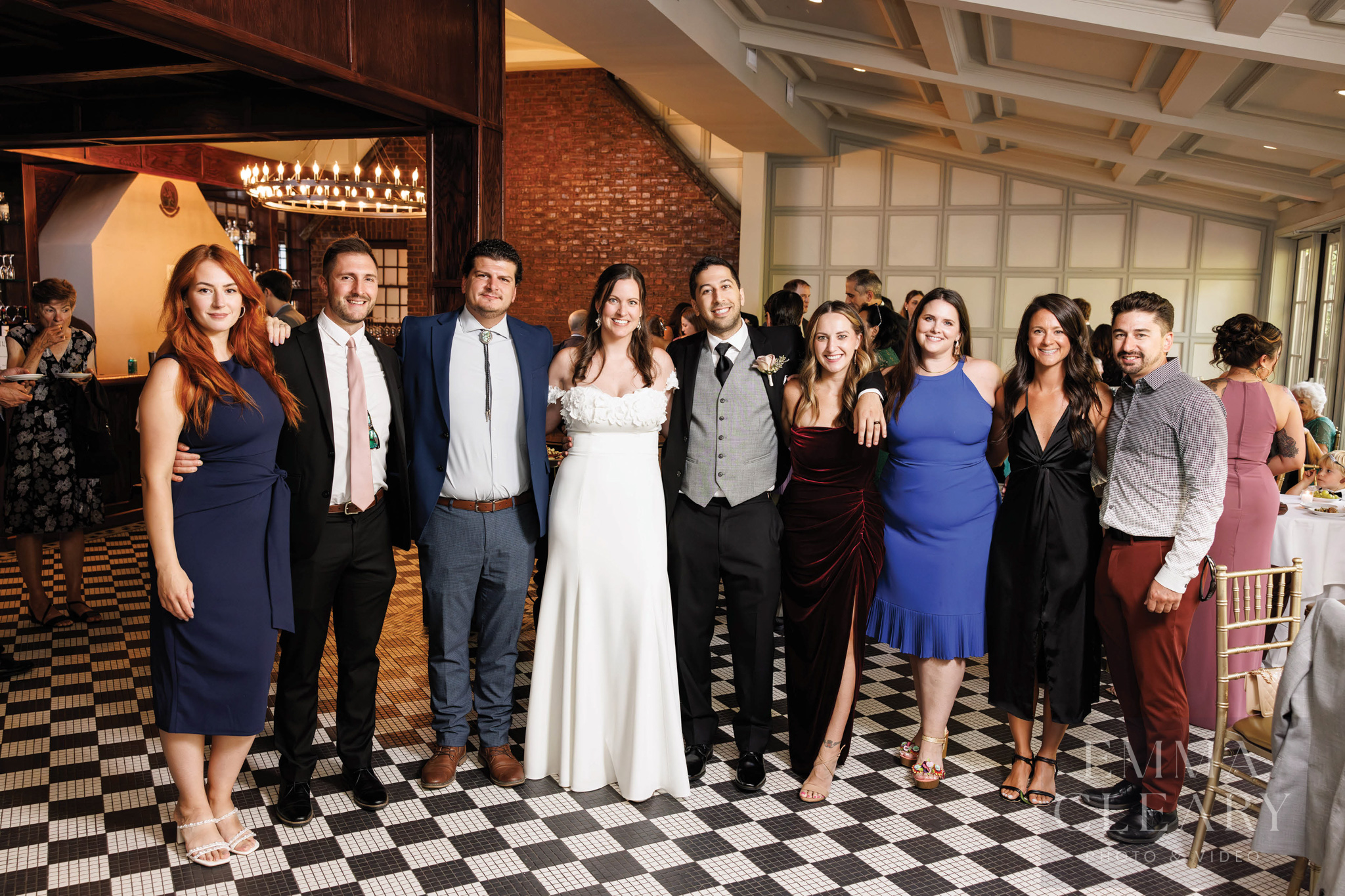 Hotel Du Village Group wedding portrait