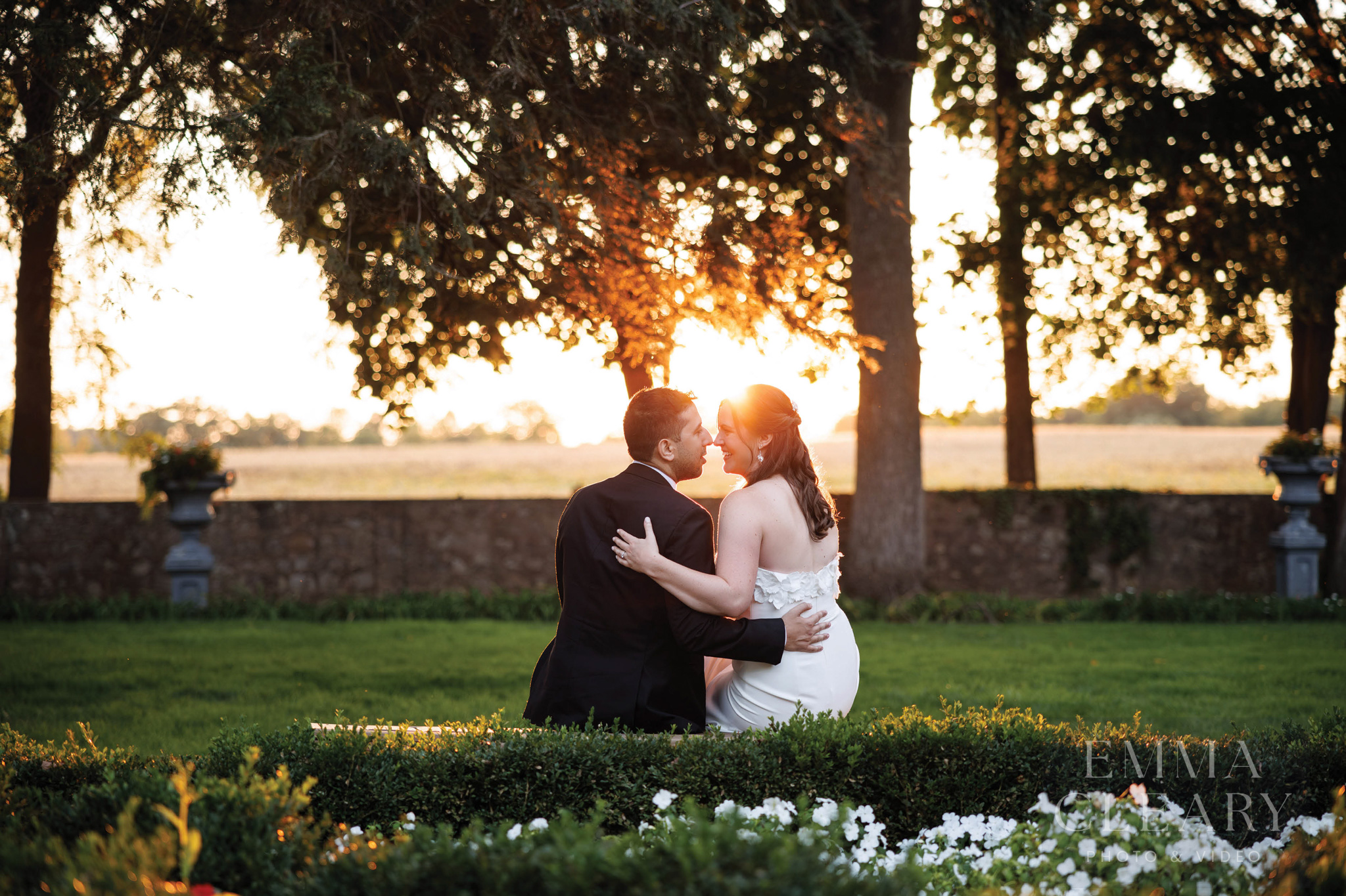 Couple photo at the sunset