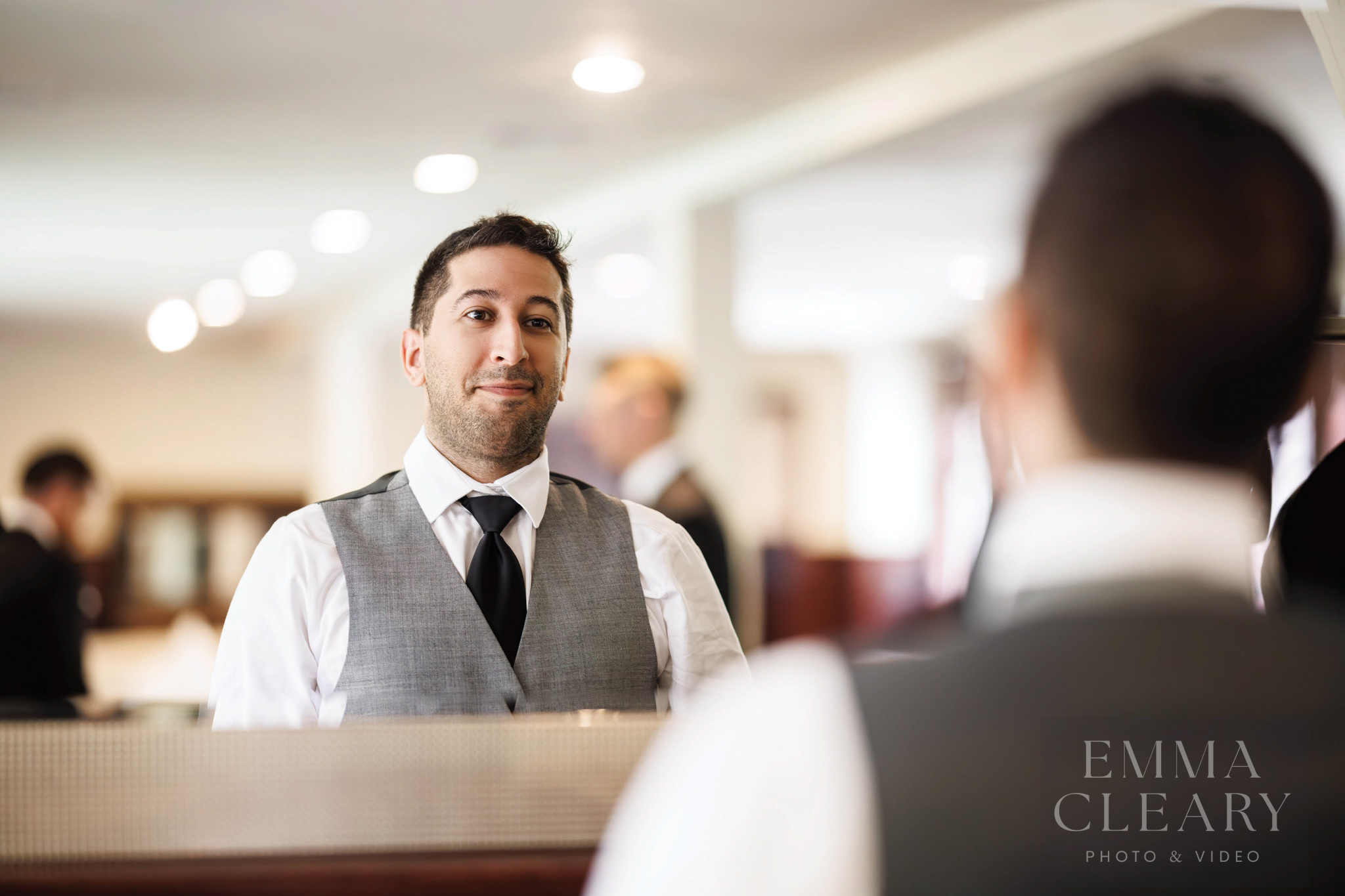 Groom's wedding morning portrait