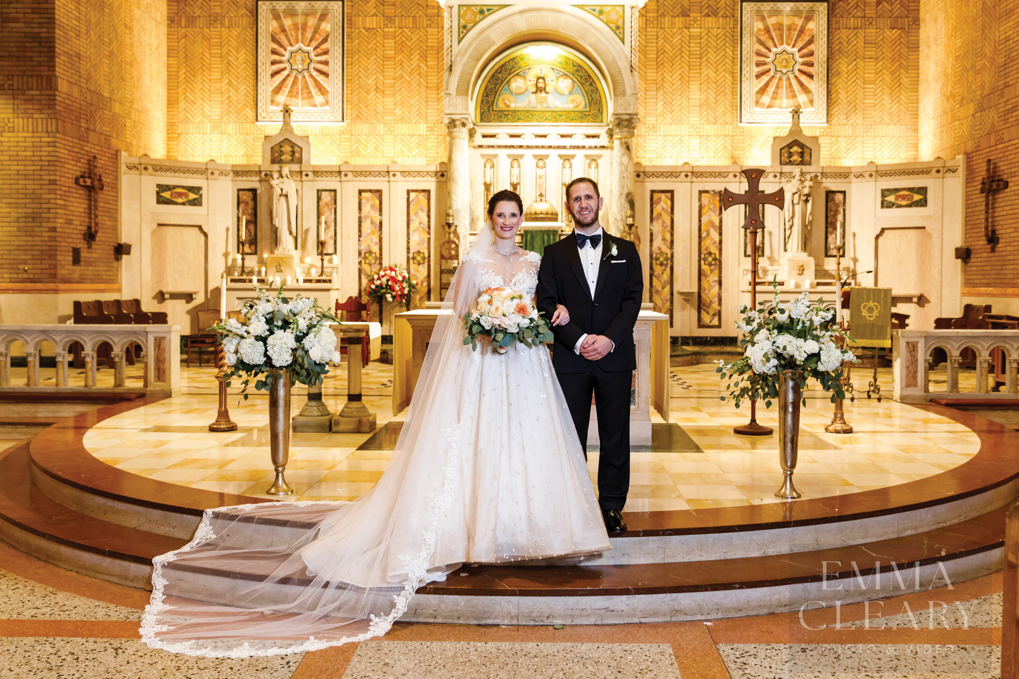 Portrait of the bride and groom