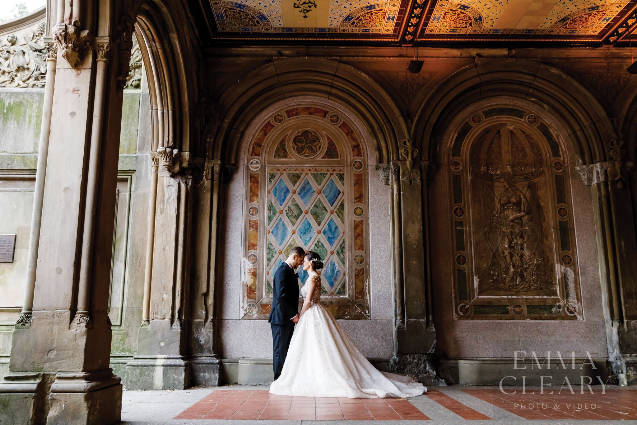 Wedding photo of the couple