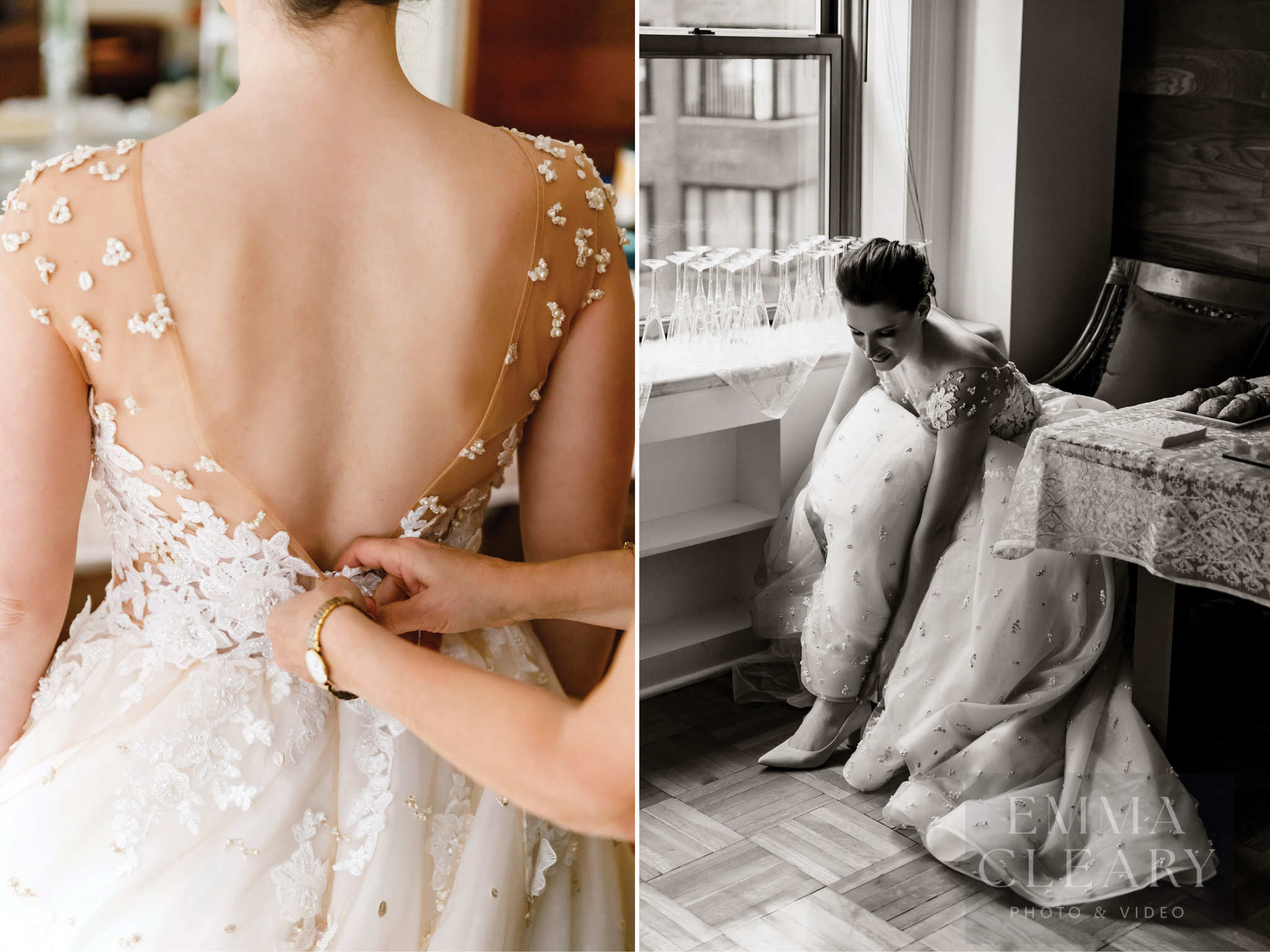 Morning portrait of the bride