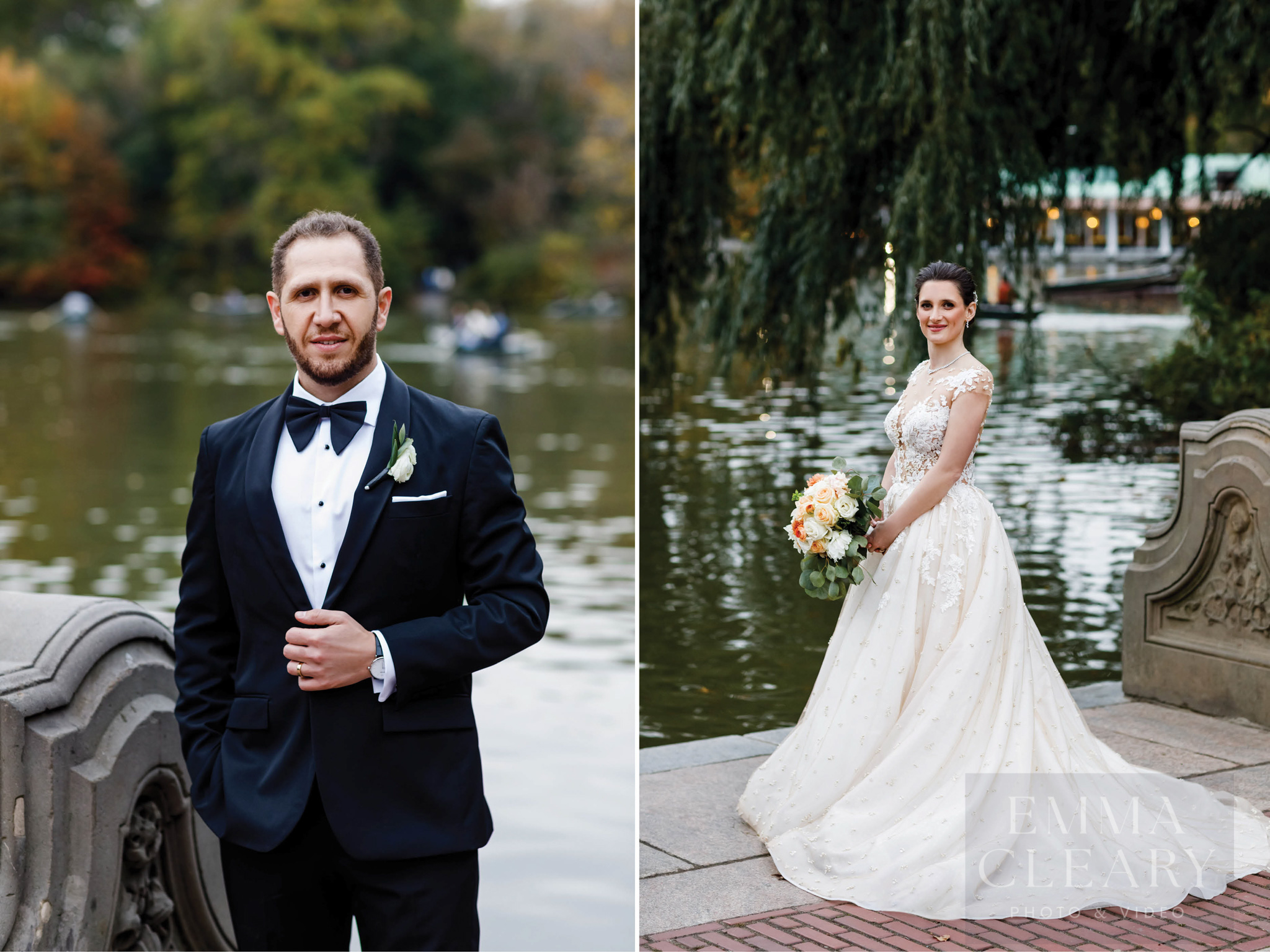 Portrait of the bride and groom